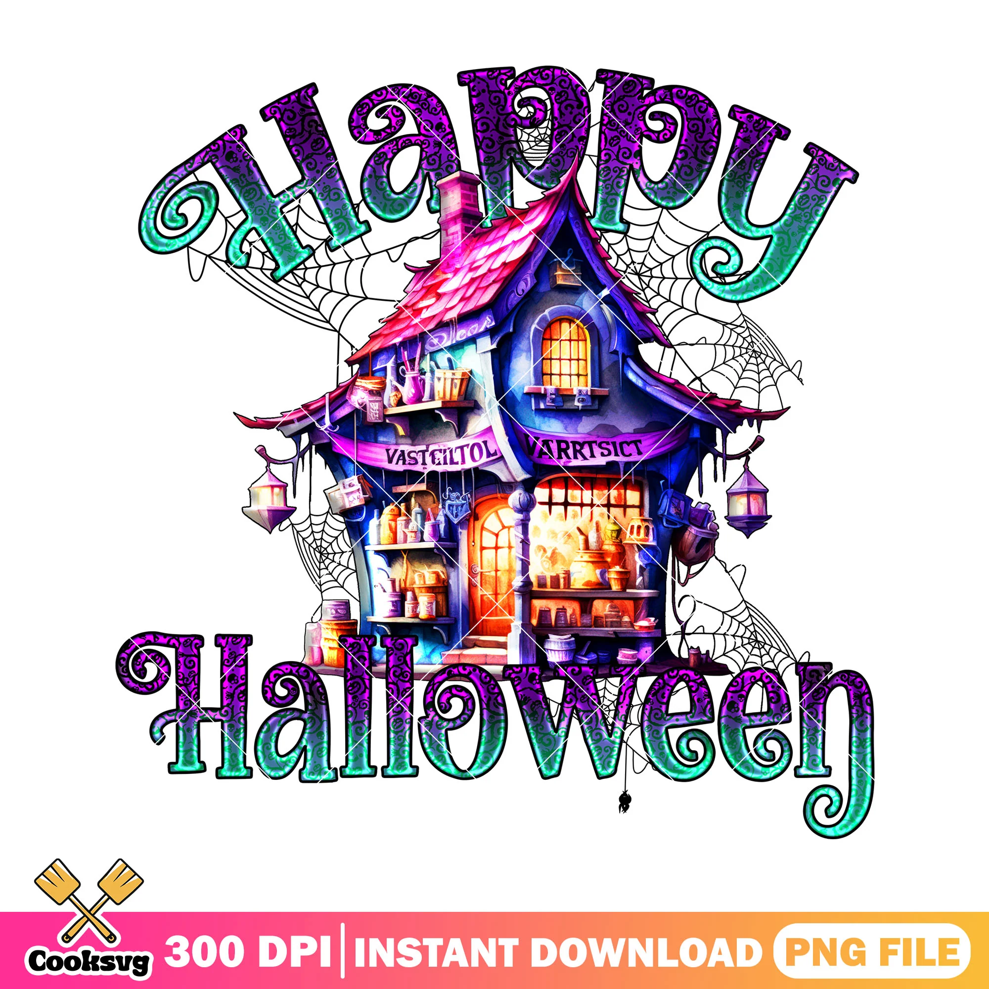 Design halloween happy png, halloween house png, halloween day png