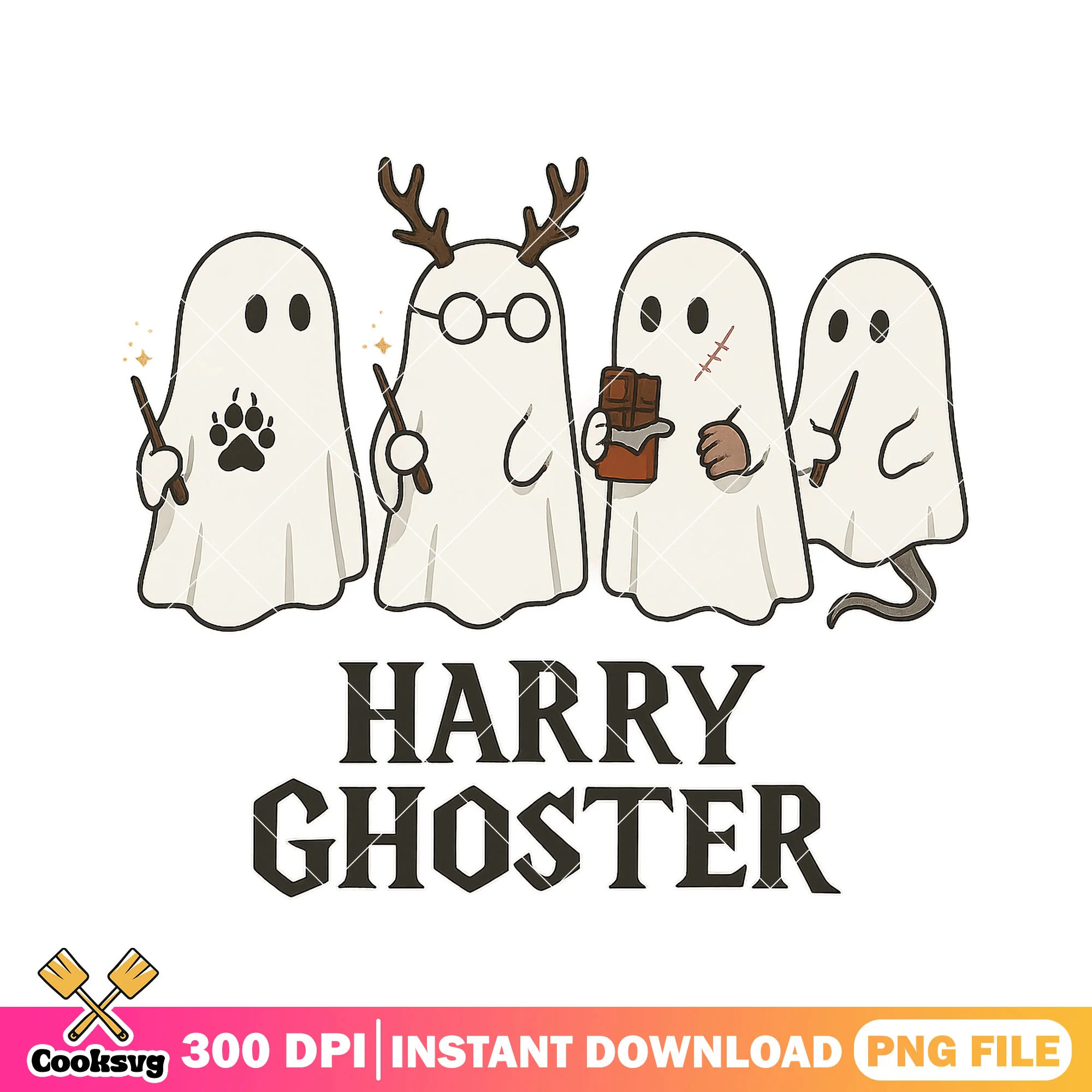 Design harry ghost costume png, harry ghoster png, cute ghost png