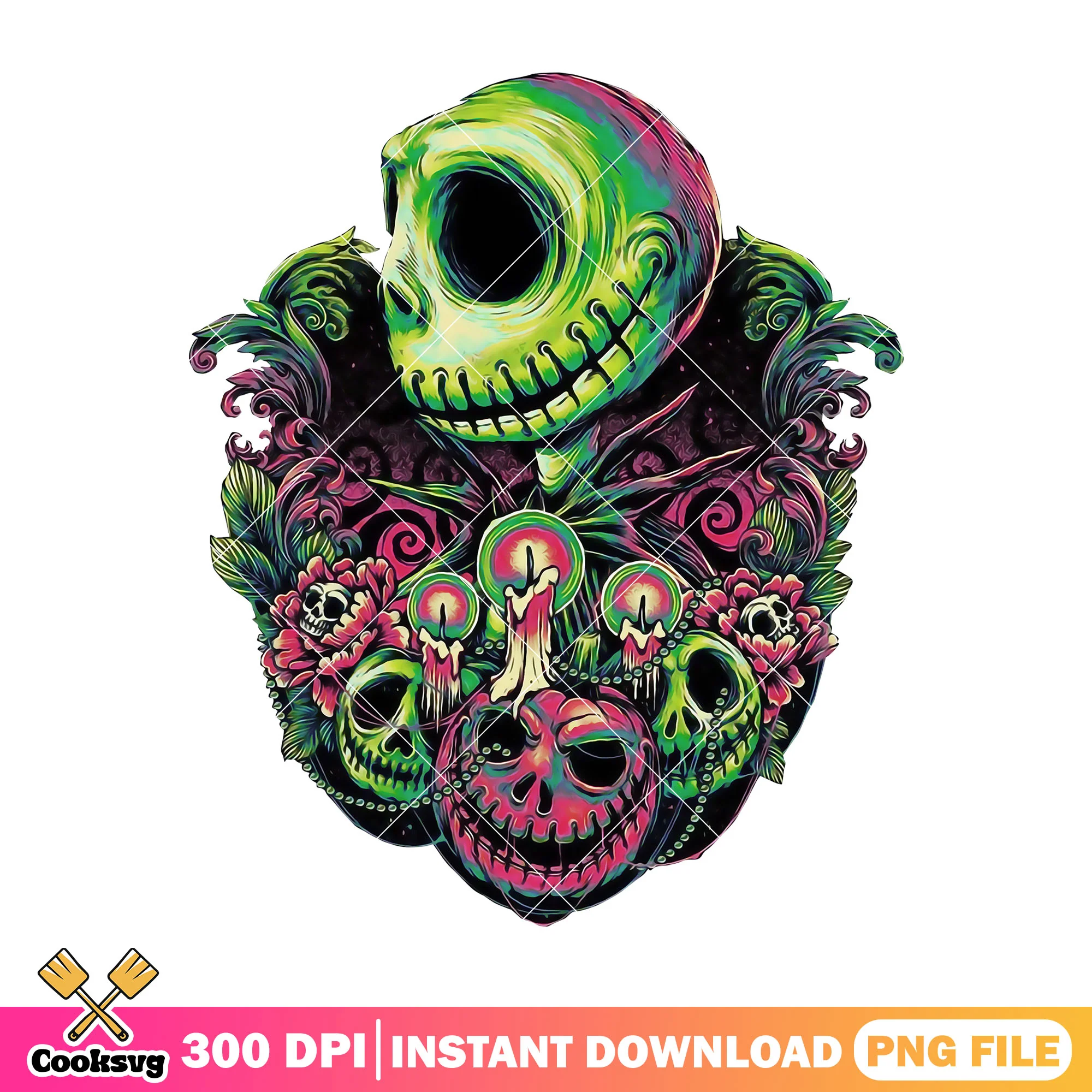design  jack skellington png, halloween spirit png, horror movie png