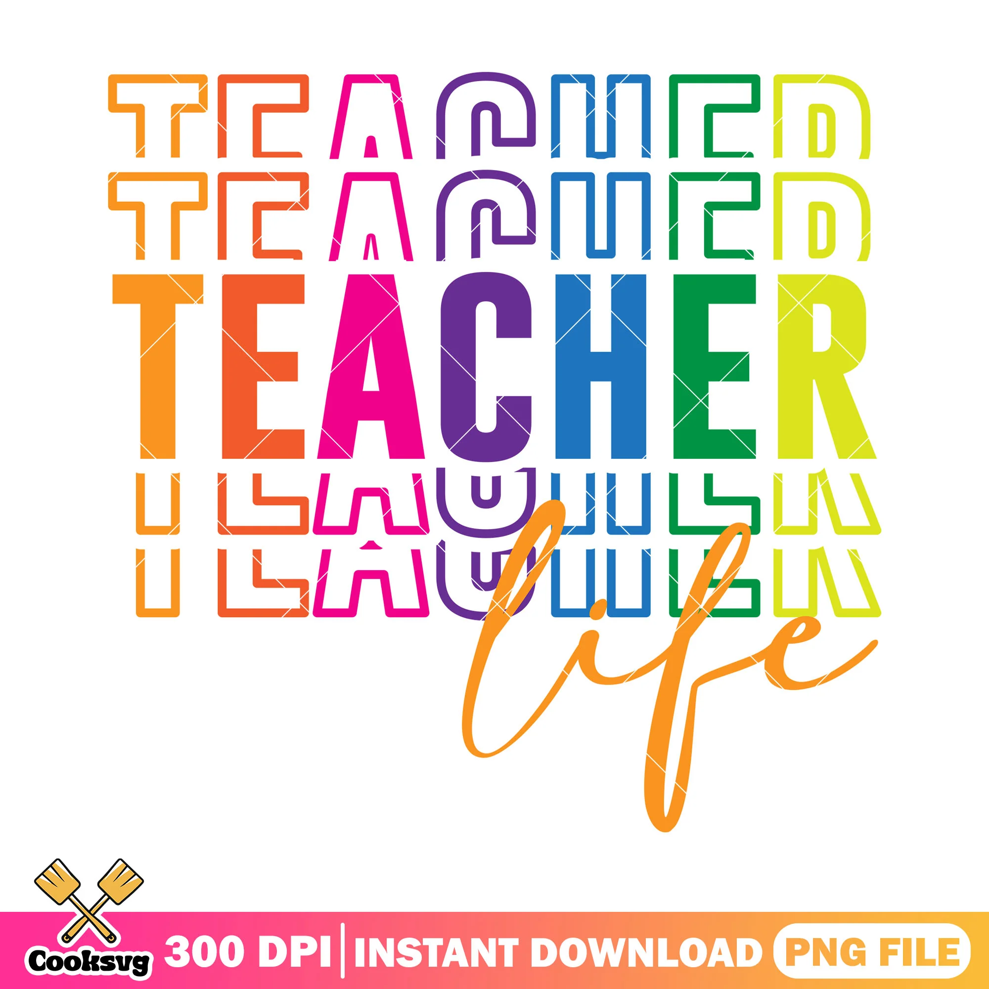 Design teacher life png, colors font png, i want back to school png