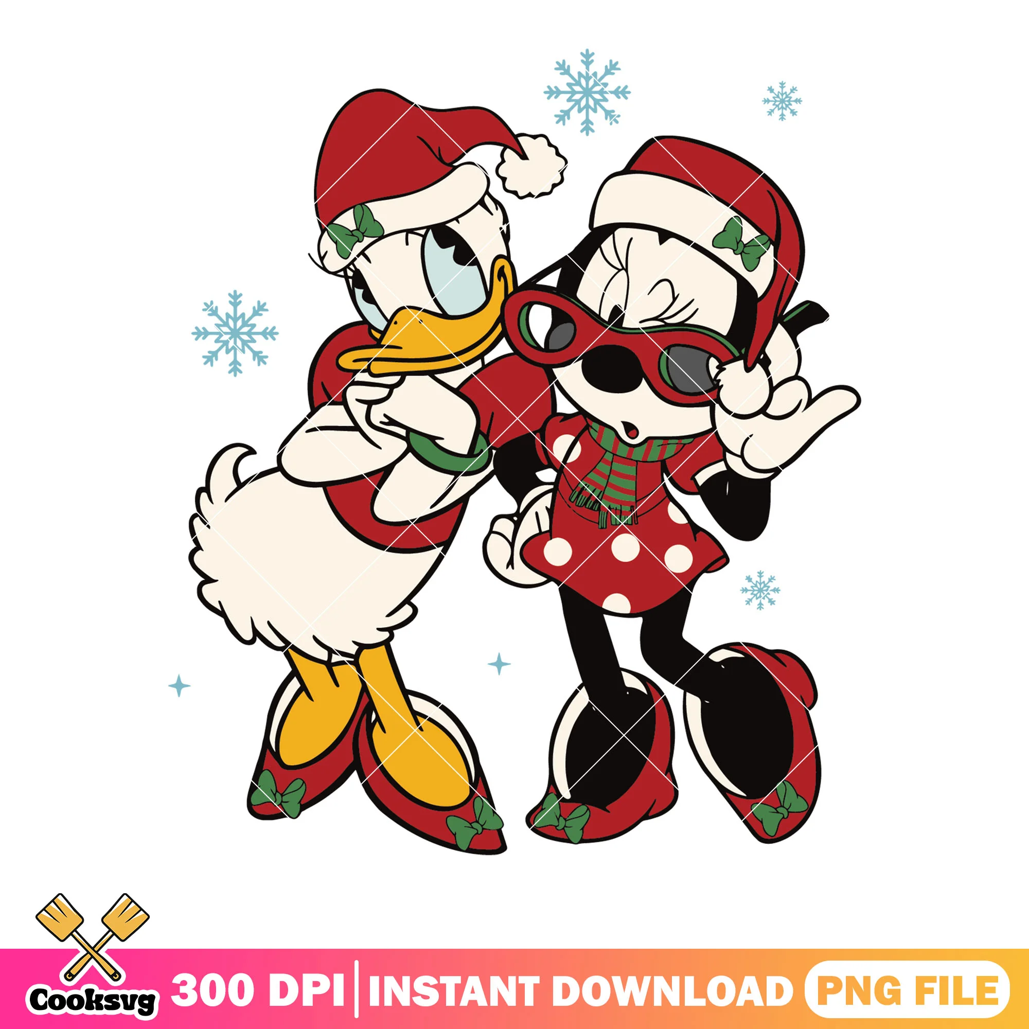 Disney besties christmas png, daisy christmas fashion png, besties png