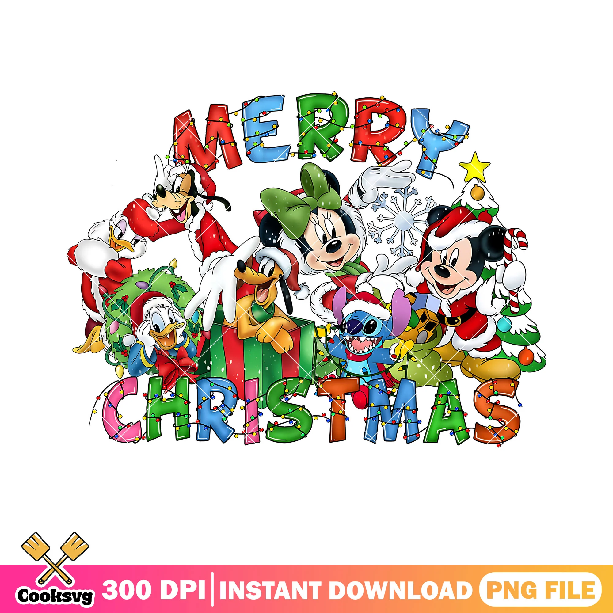 Disney collab christmas png, lilo and stitch png, mickey mouse png