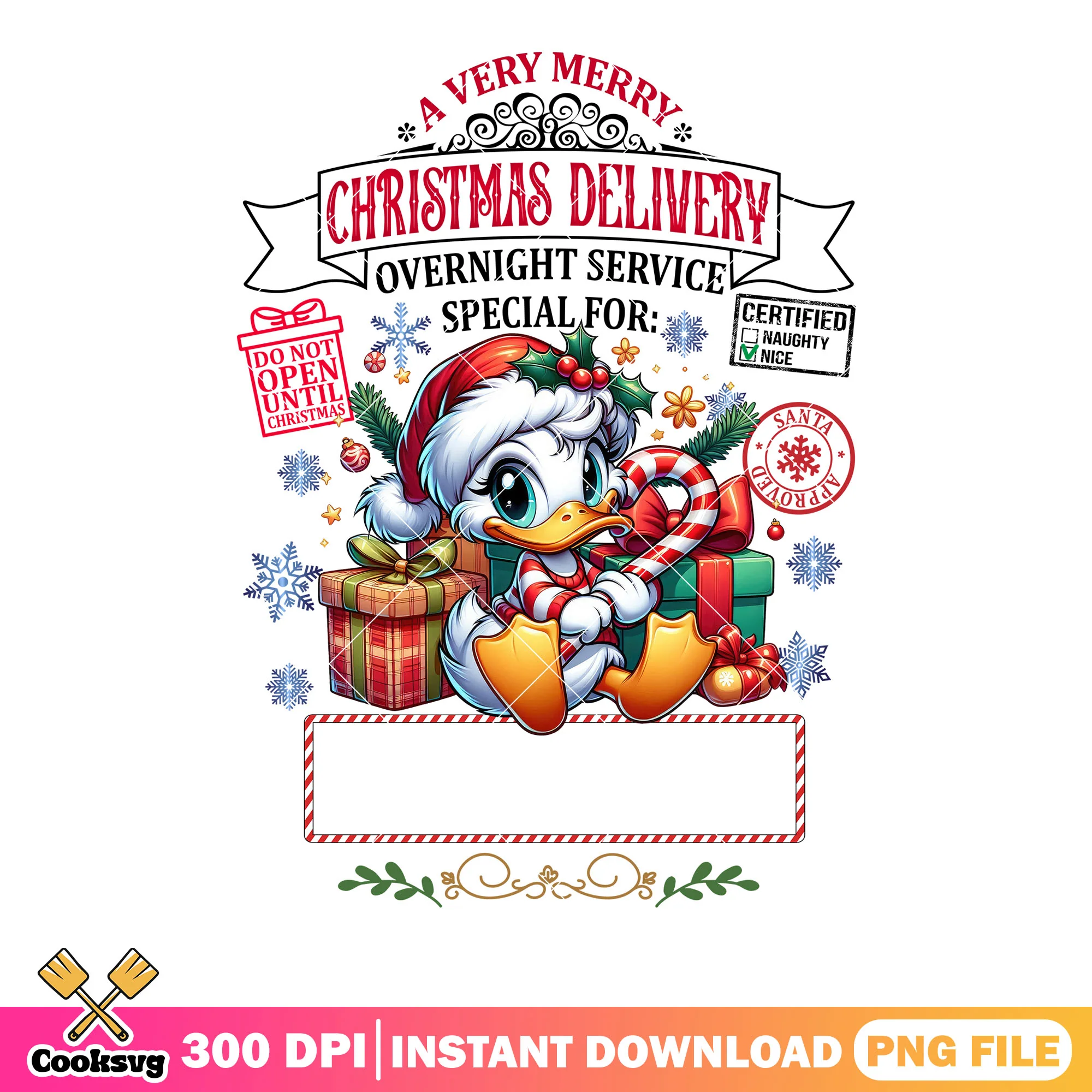 Disney duck xmas present png, christmas gifts png, donald duck png