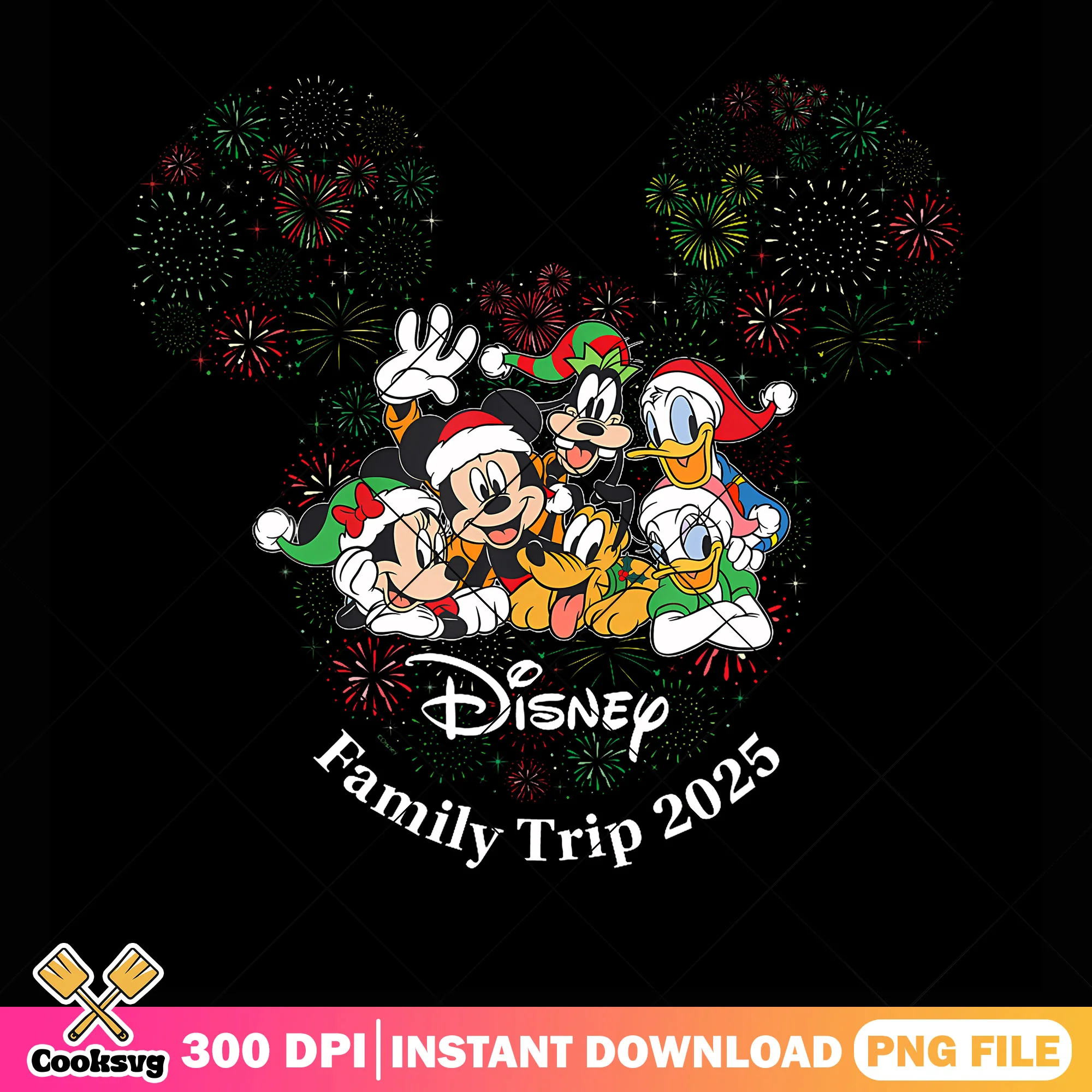 Disney family trip mickey png, minnie mouse png, donald duck png
