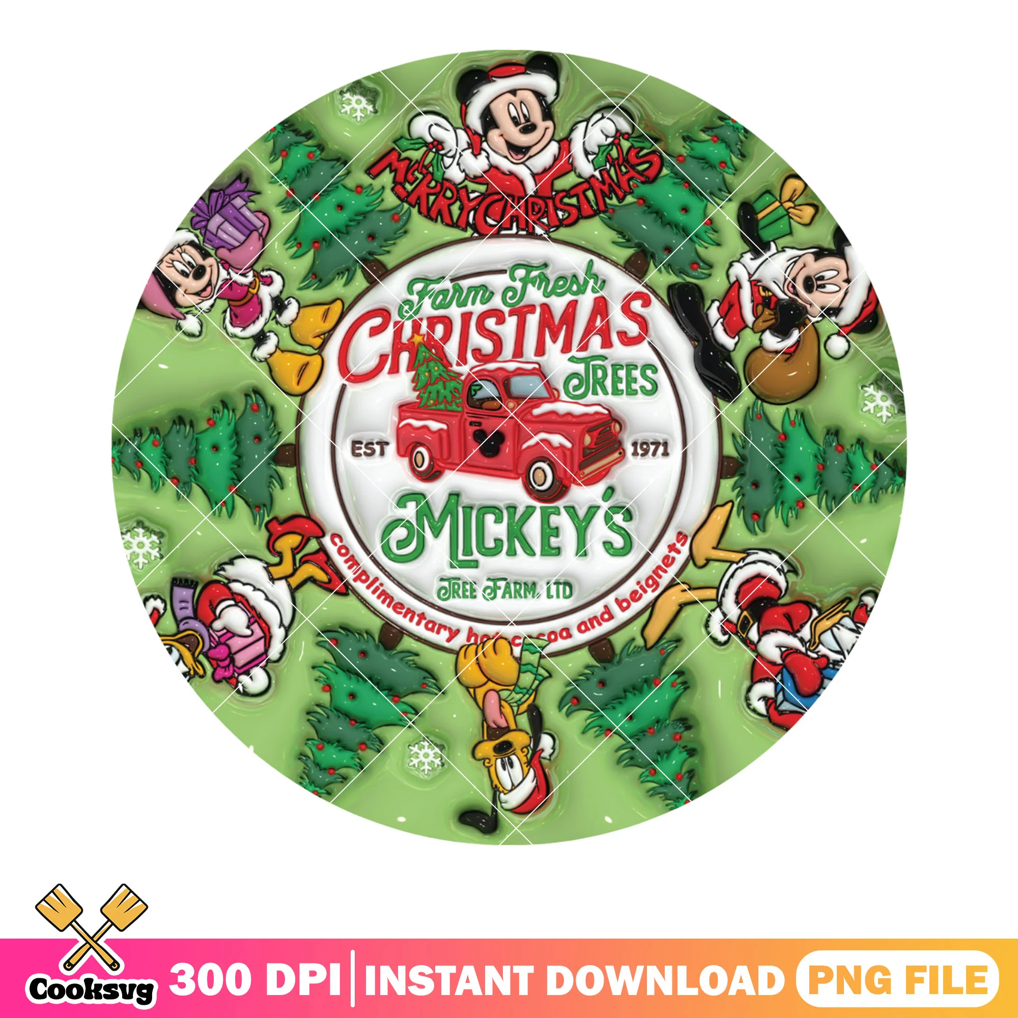 Disney farm fresh tree png, christmas spirit png, goofy png