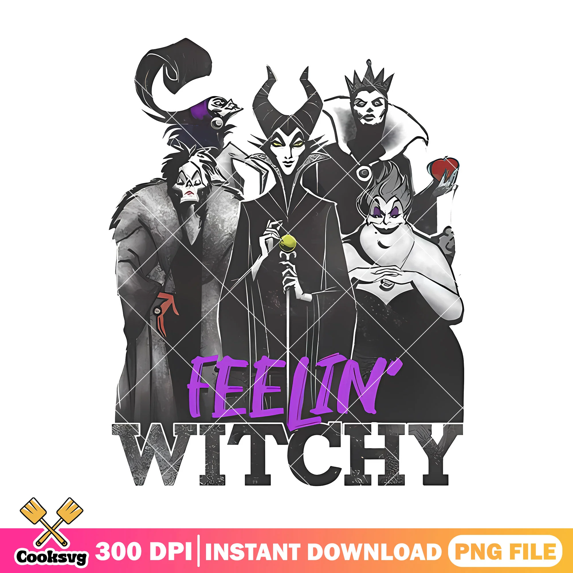 Disney feelin witchy png, disney villain png, halloween witch png