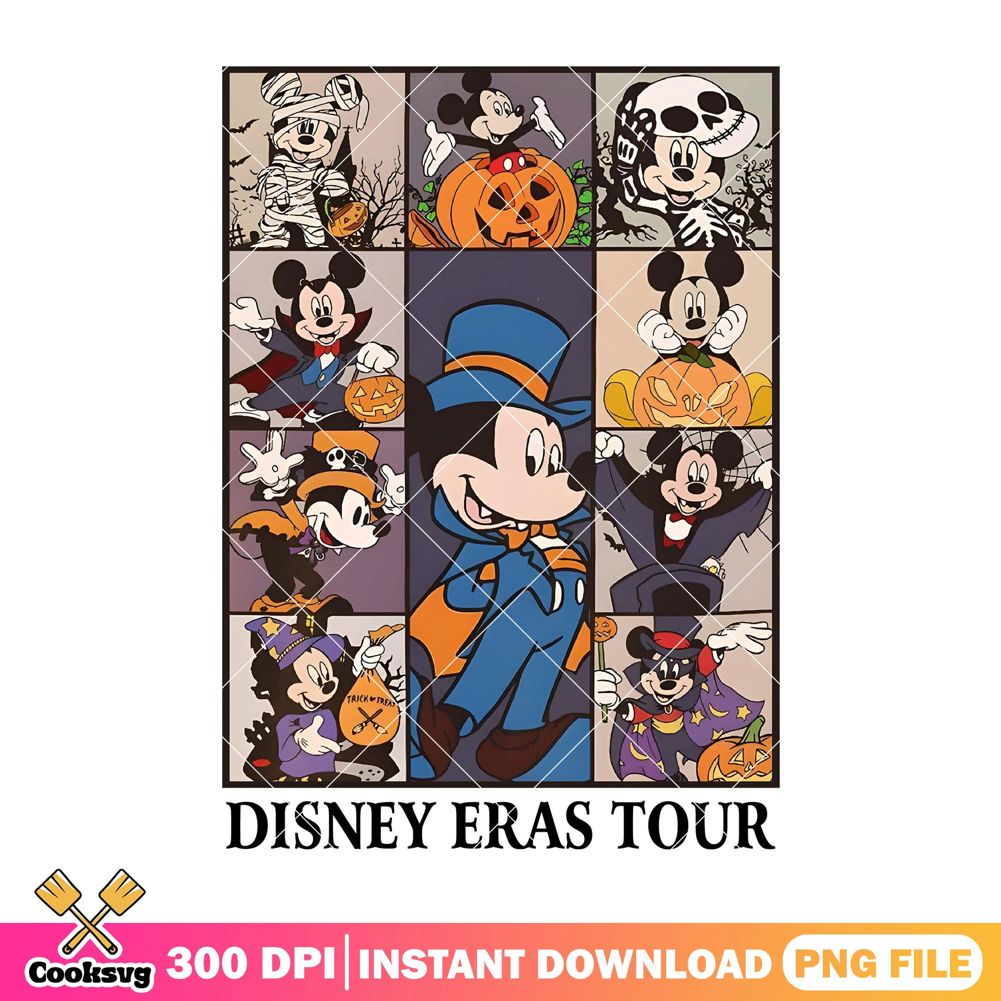 Disney halloween eras tour png, mickey halloween png, disney era png