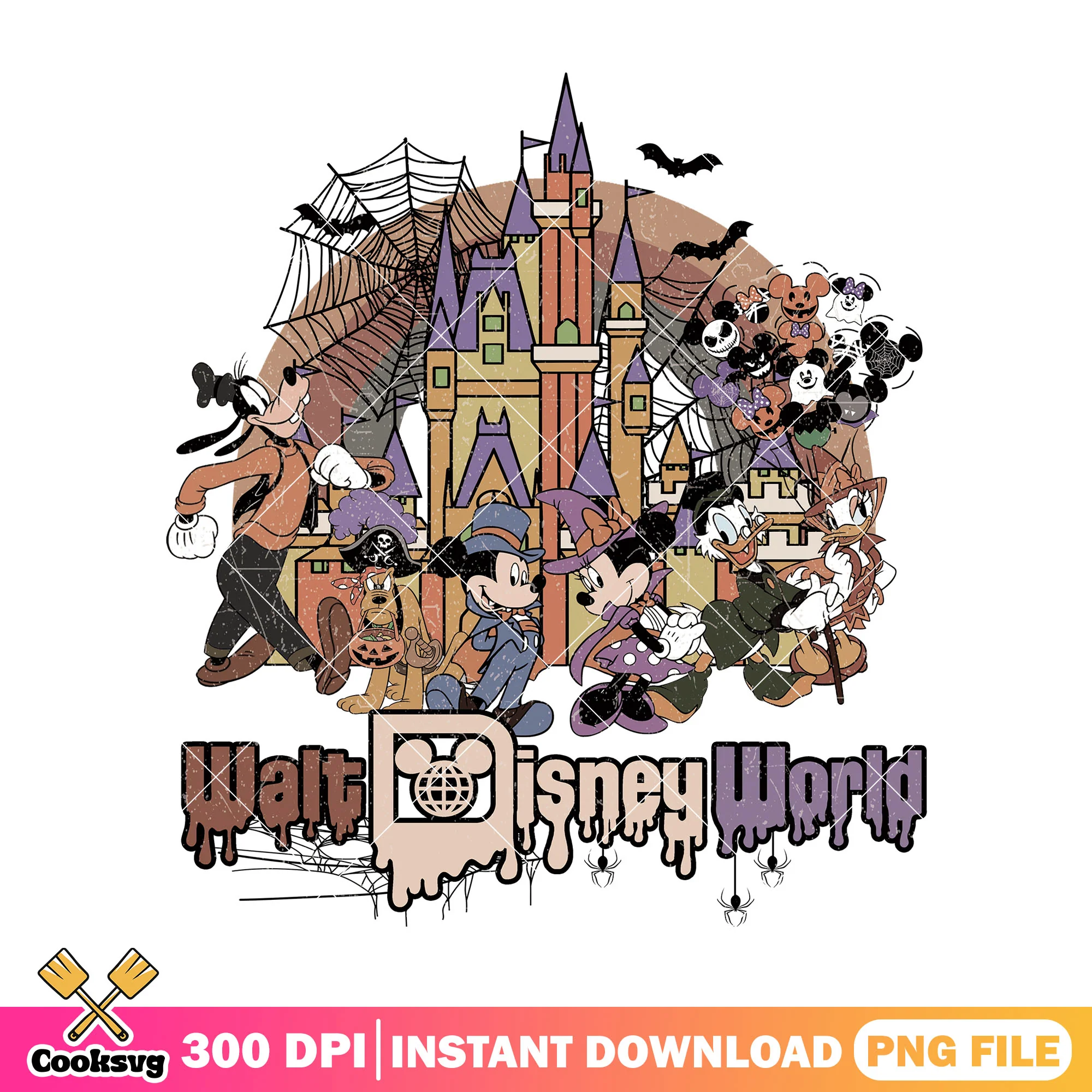 Disney haunted caslte png, diney castle png, halloween spirit png