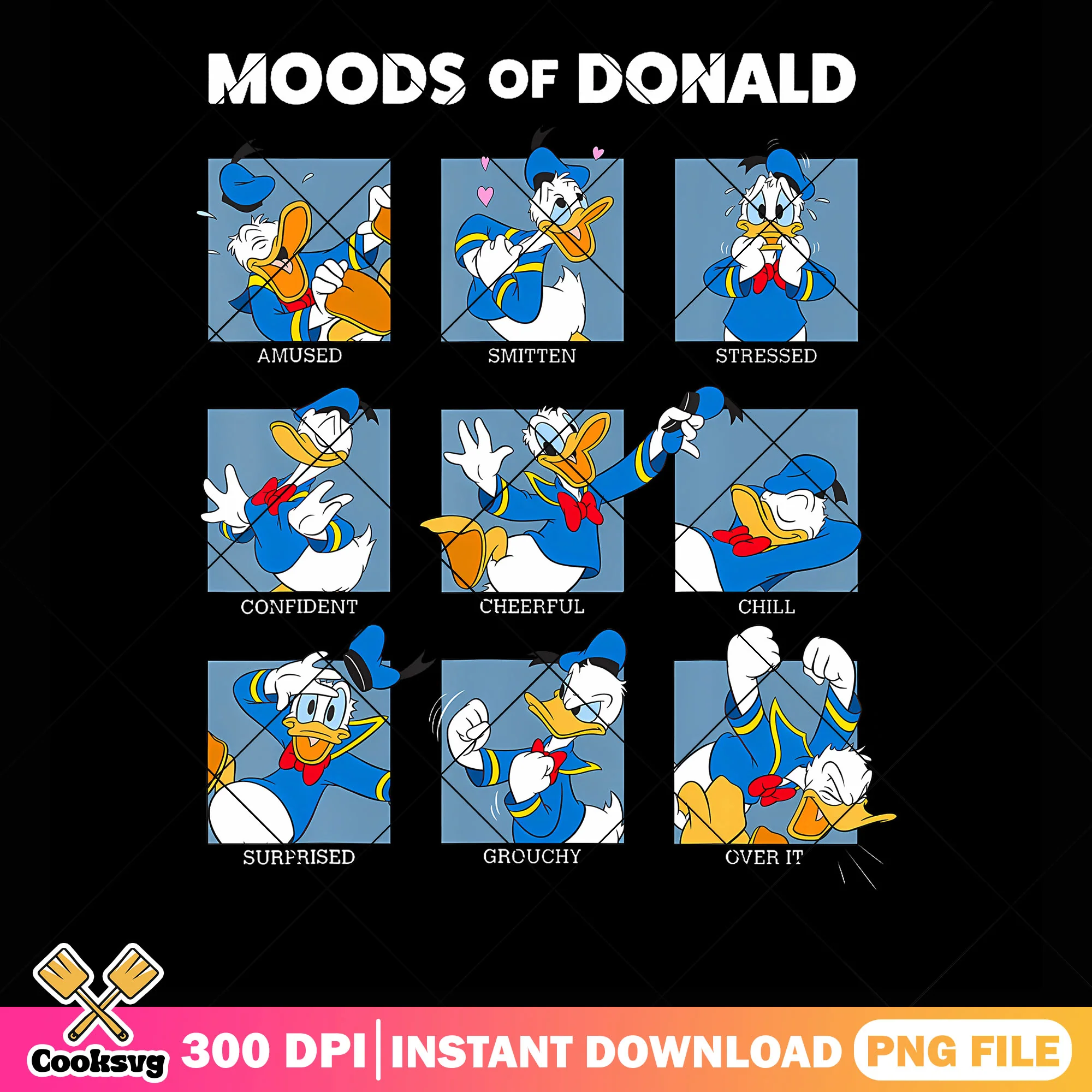 Disney Mickey And Friends Moods Of Donald Duck png, donald duck png