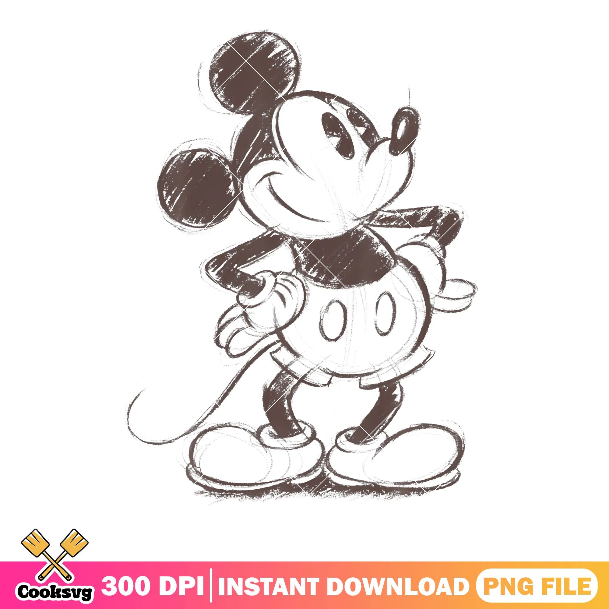 Disney Mickey Sketch png, disney movies png, mickey characters png