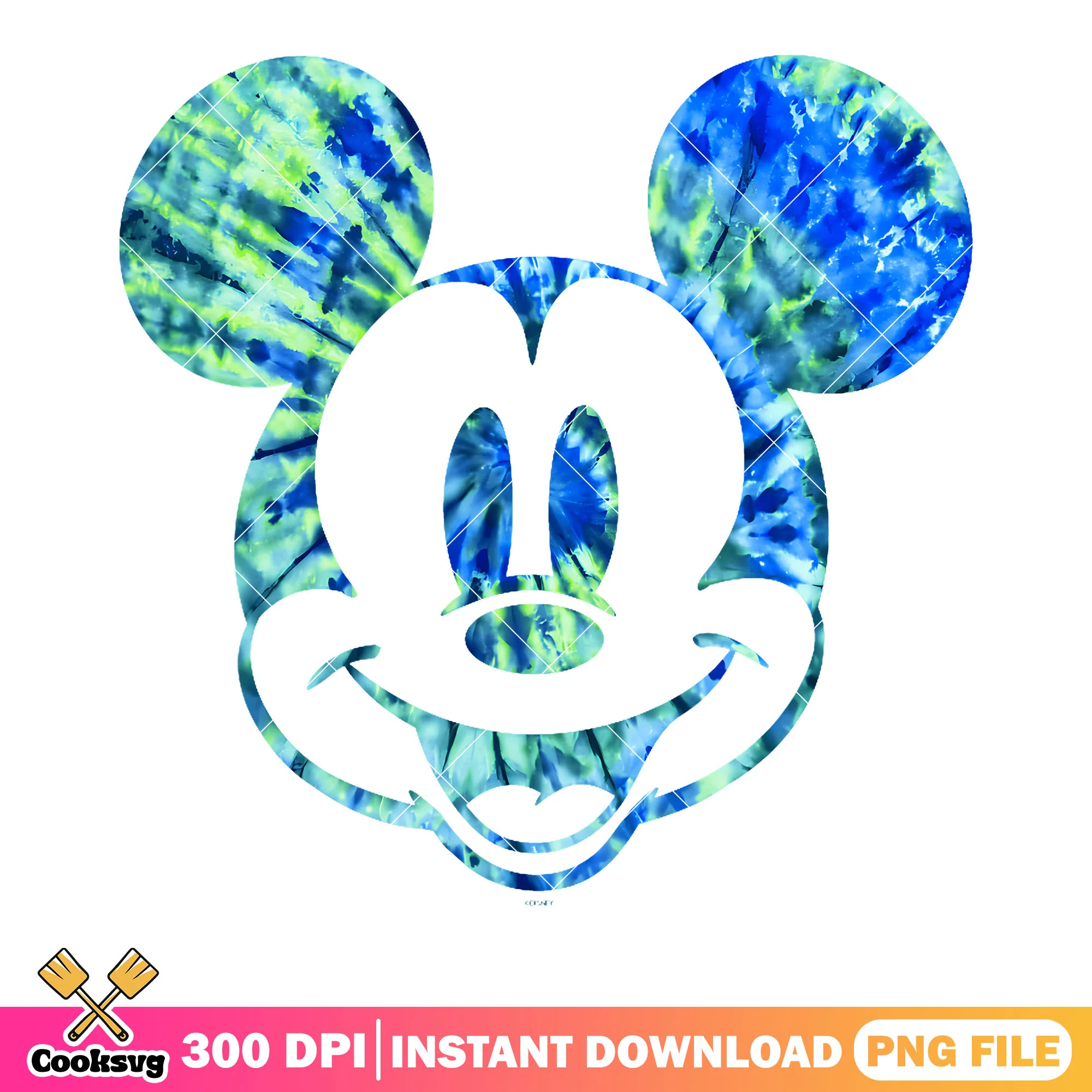 Disney Mouse Green Tie Dye png, disney png, mickey mouse png