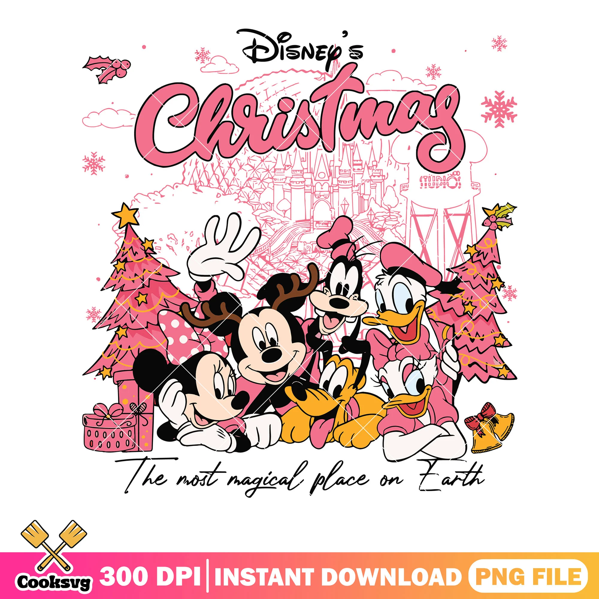 Disney pinky christmas png, jingle bell png, mickey and friends png