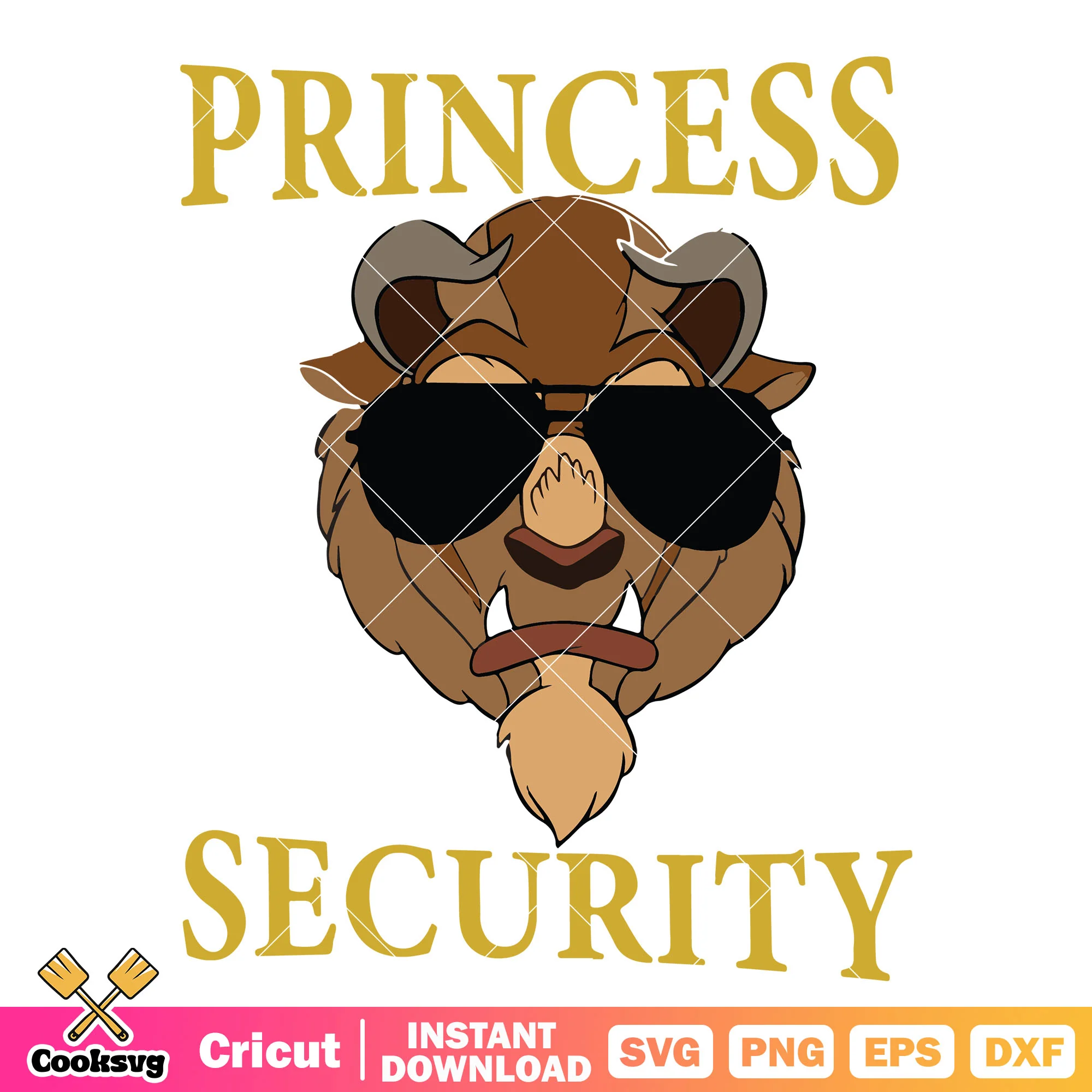Disney prince beast princess security svg, princess security svg