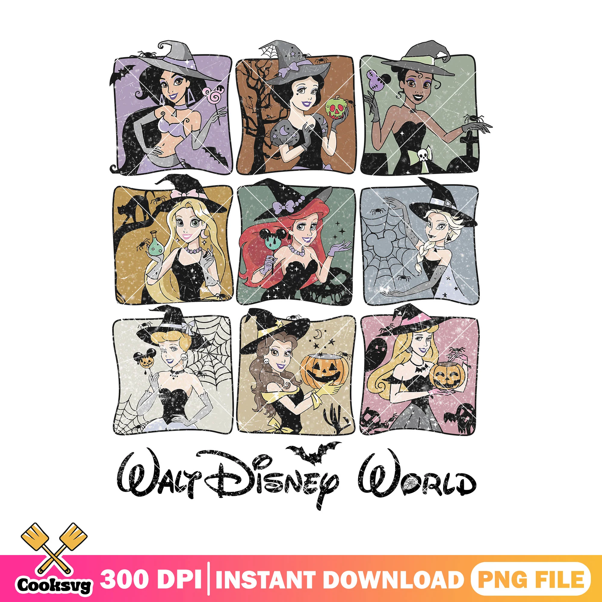 Disney princess halloween png, scary princess png, horror disney png