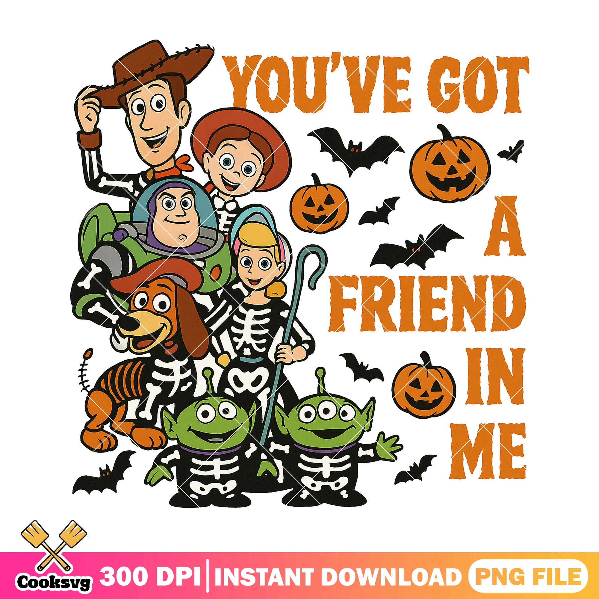 Disney toy friends png, halloween spirit png, toys disney png