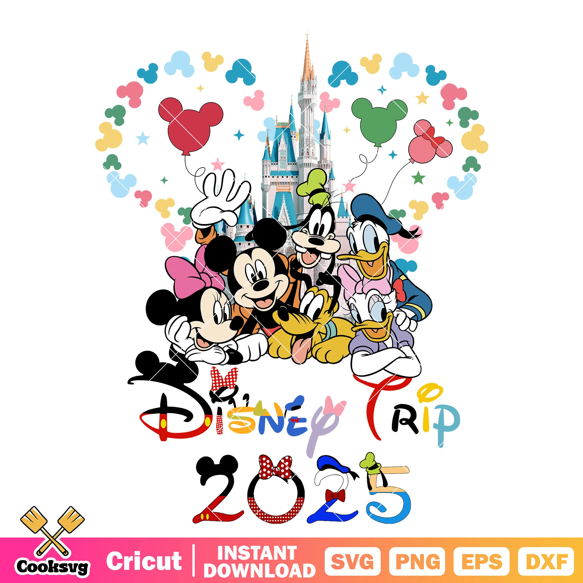 Disney trip 2025 with mickey friends png, disney trip png
