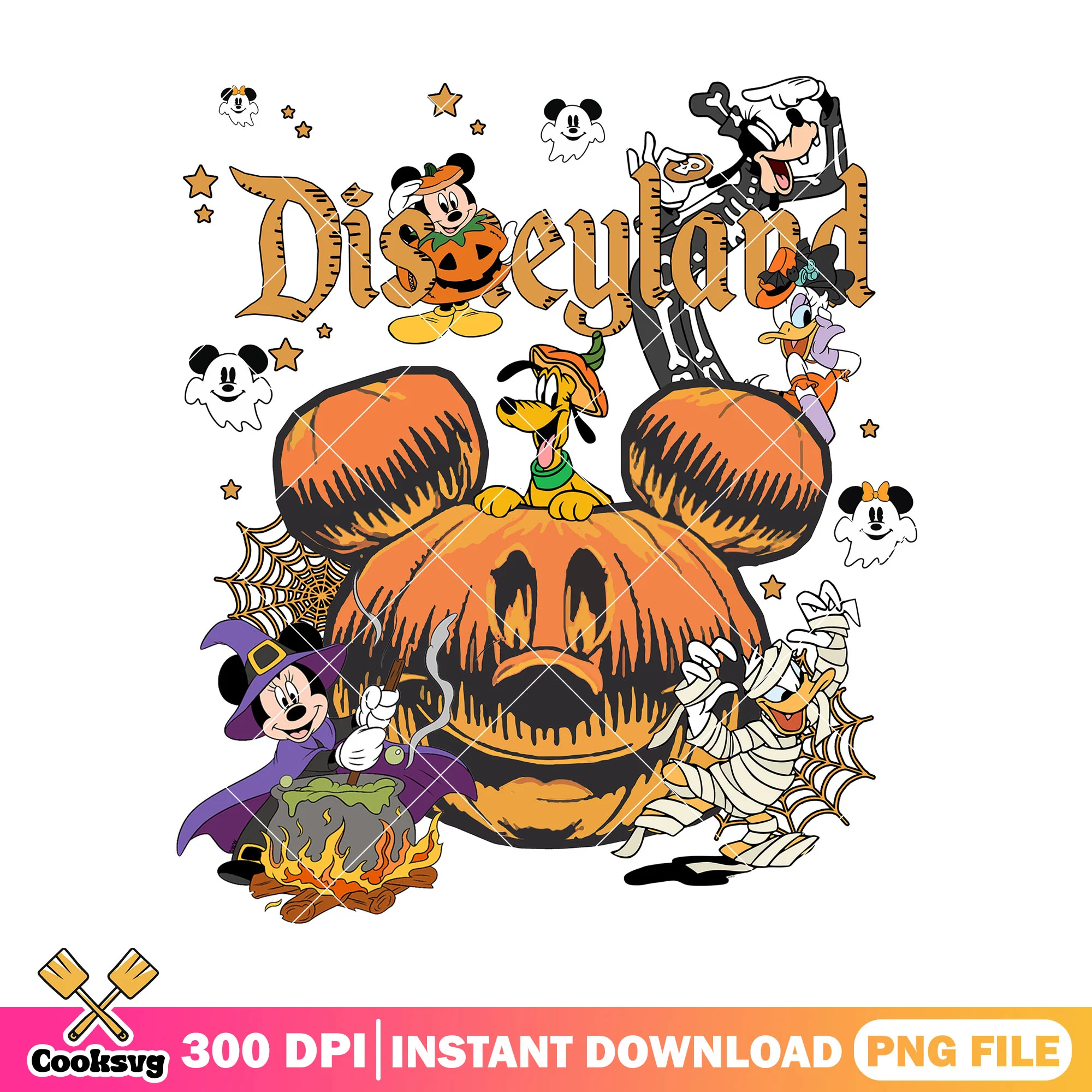 Disneyland and halloween png, halloween cute png, disney land png