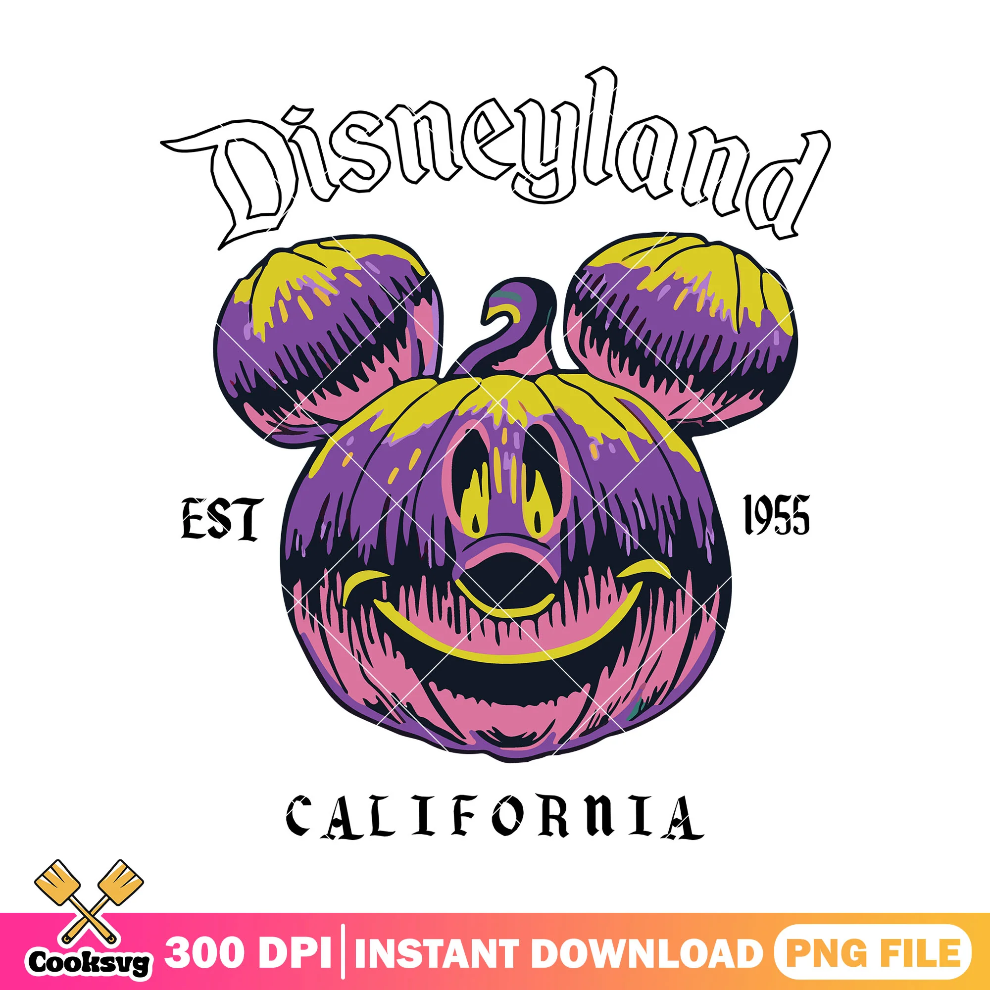 Disneyland california design png, halloween day png, mickey head png