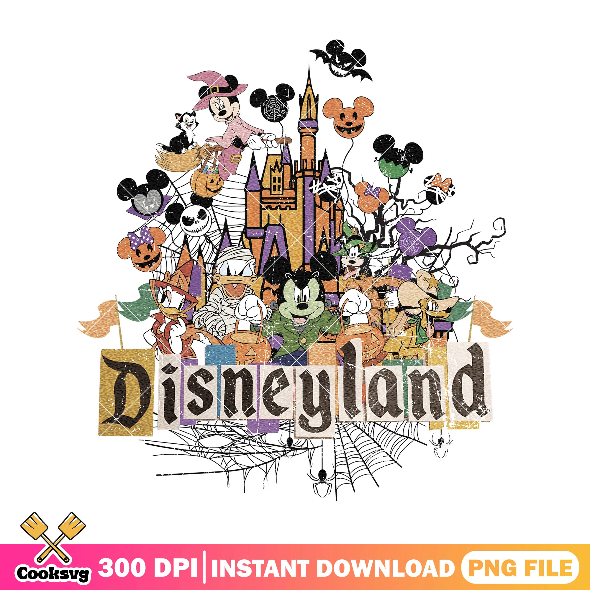 Disneyland halloween themed png, halloween costume png, disney land png
