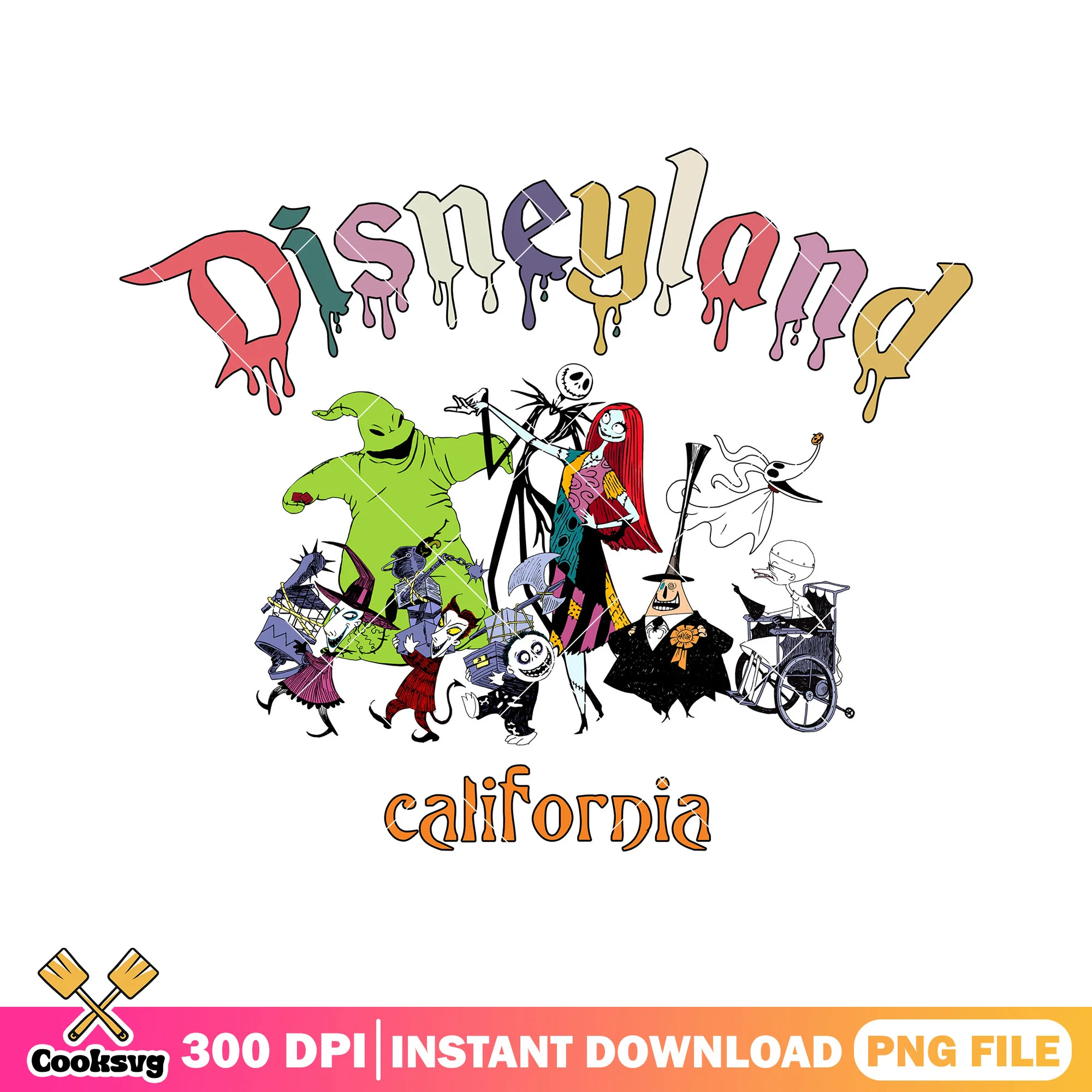 Disneyland jack friends png, nightmare halloween png, disney halloween png