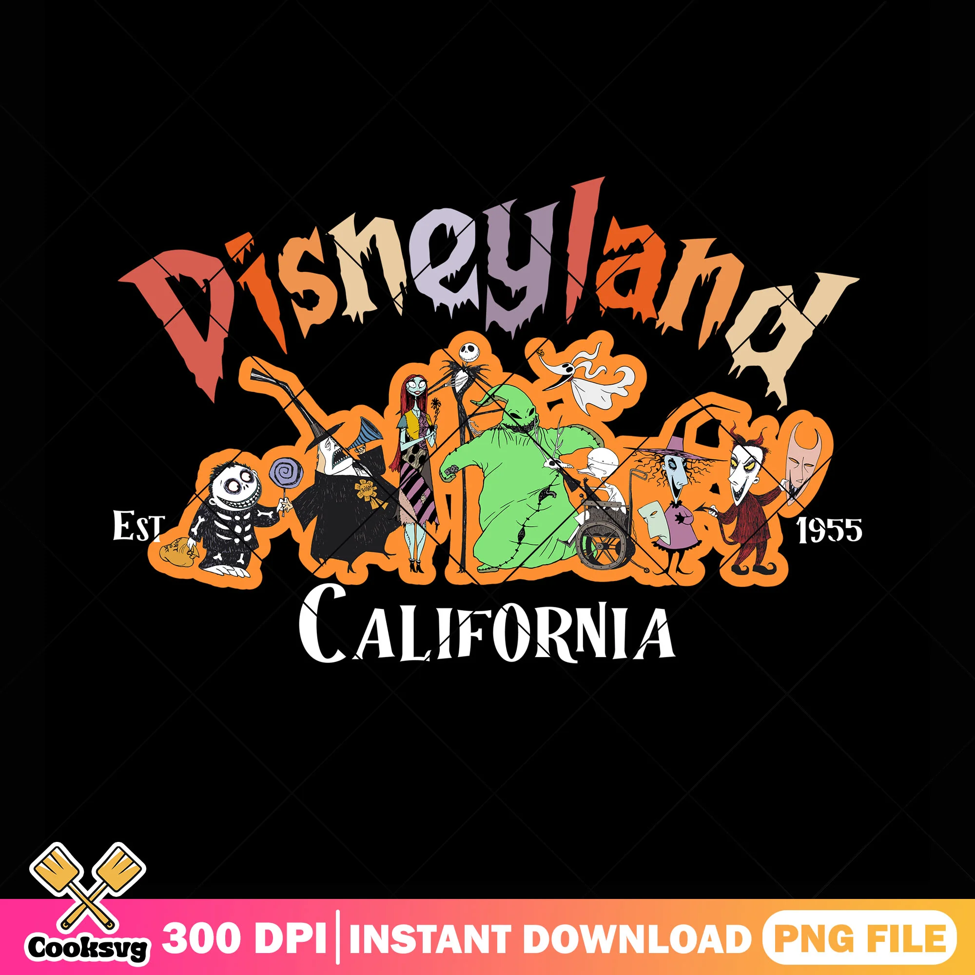 Disneyland monster png, jack skelington png, halloween night png
