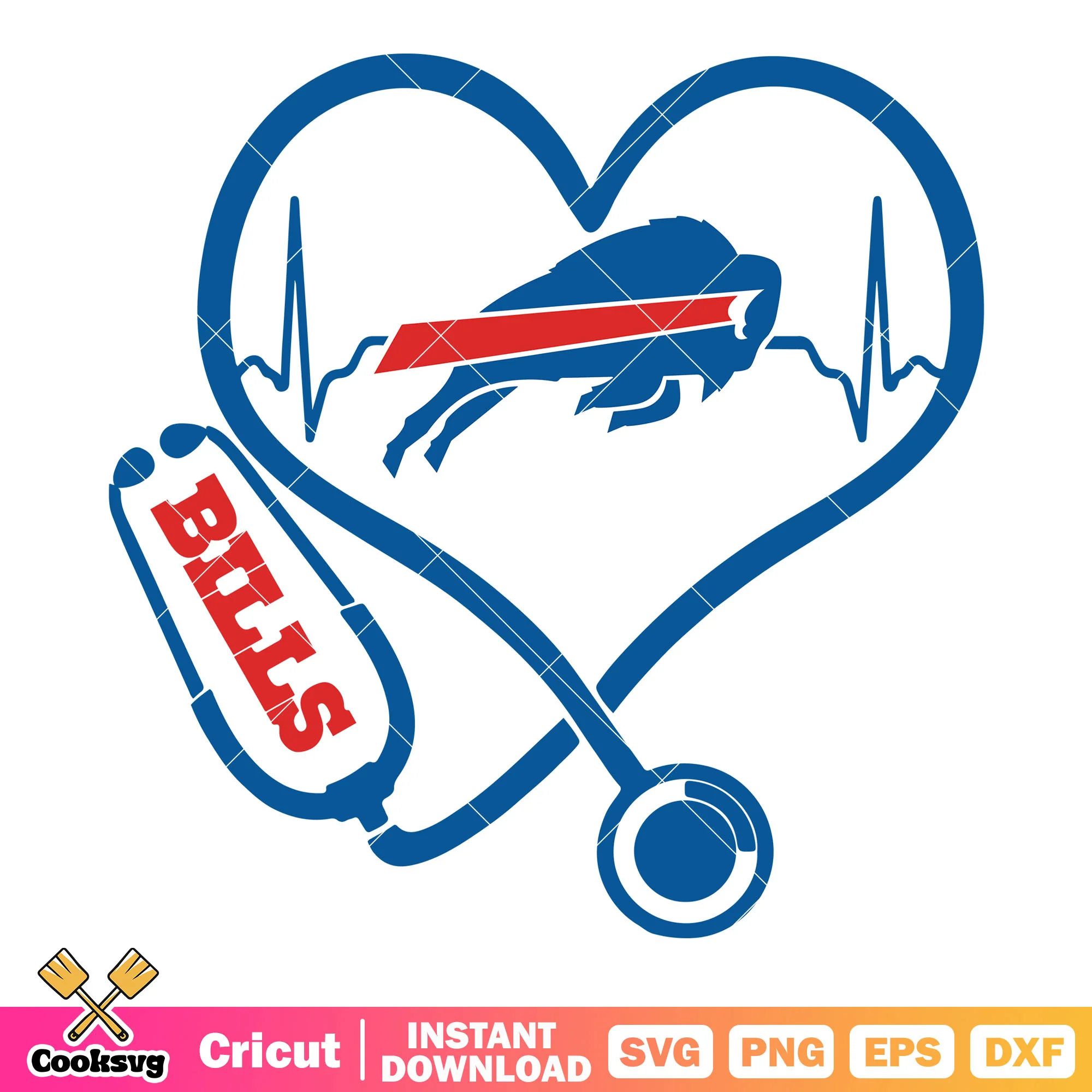 Doctor bills nfl team svg, buffalo bills svg, blue buffalo svg