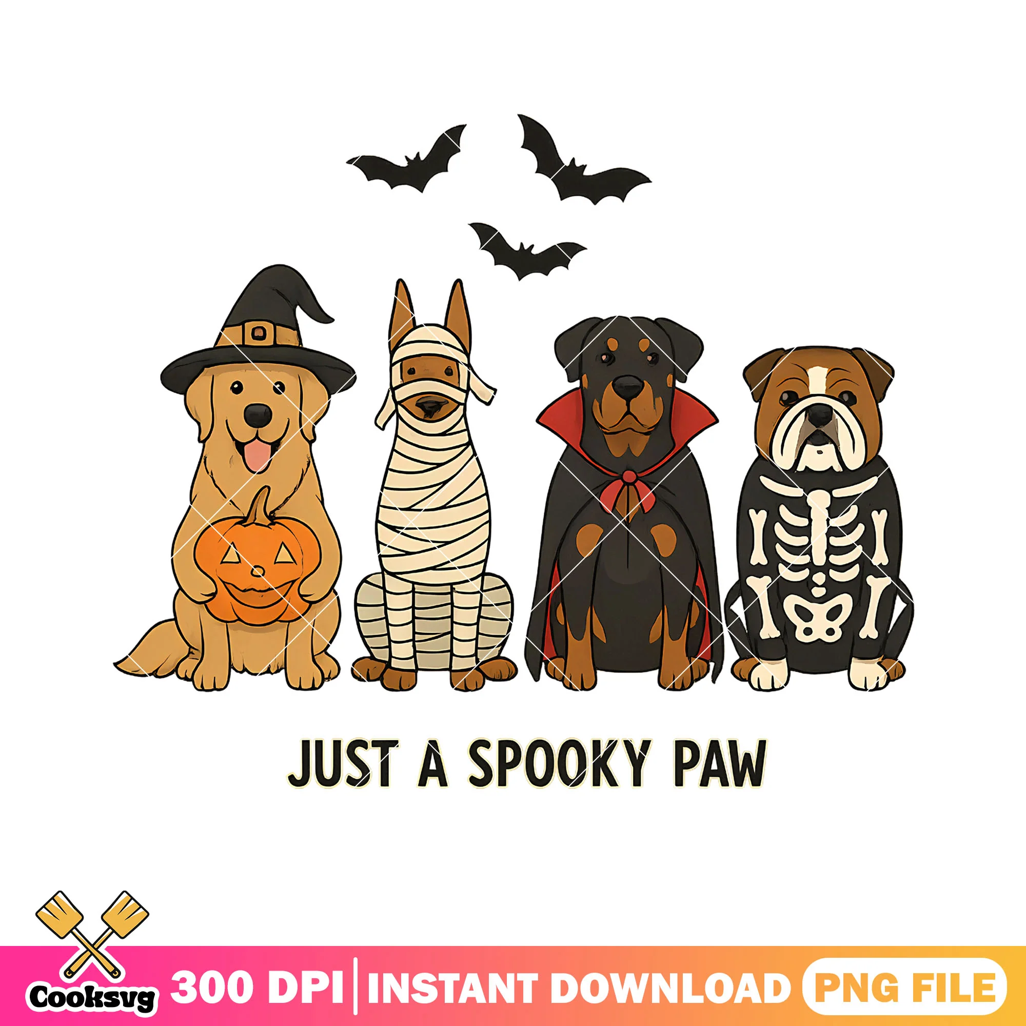 Dog halloween 4 png, mummy costume png, scary halloween night png