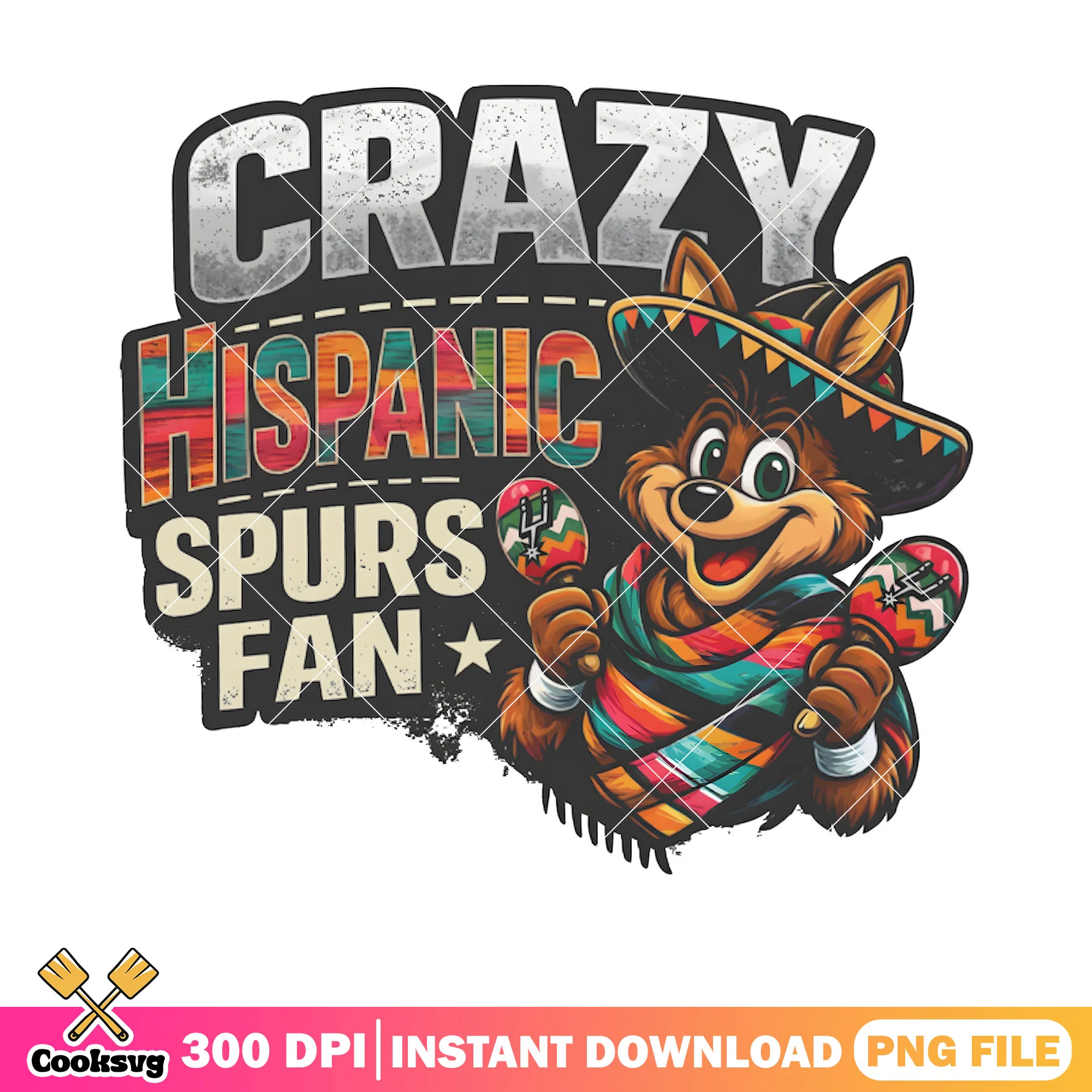 Dog mexico spur basket png, t shirt design png, basketball fan png