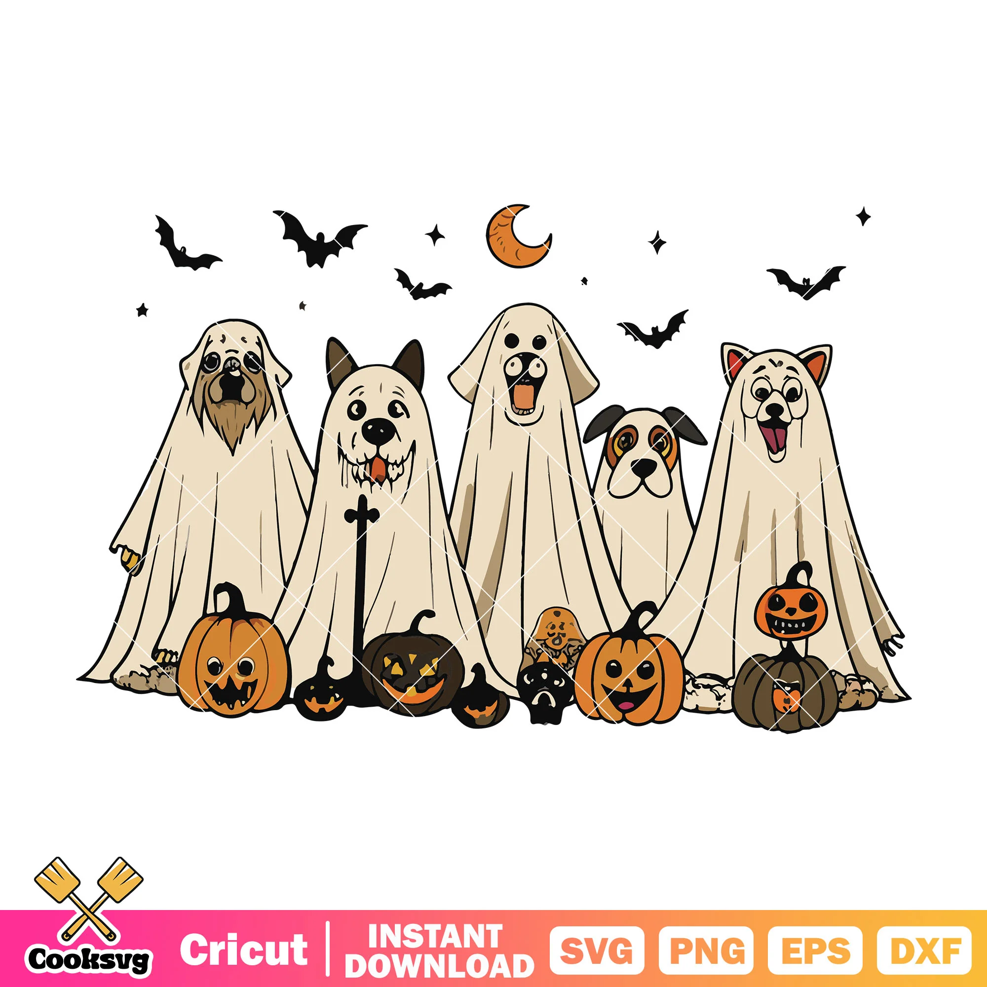Dogs ghost costume halloween svg, dog halloween svg, ghost dog svg