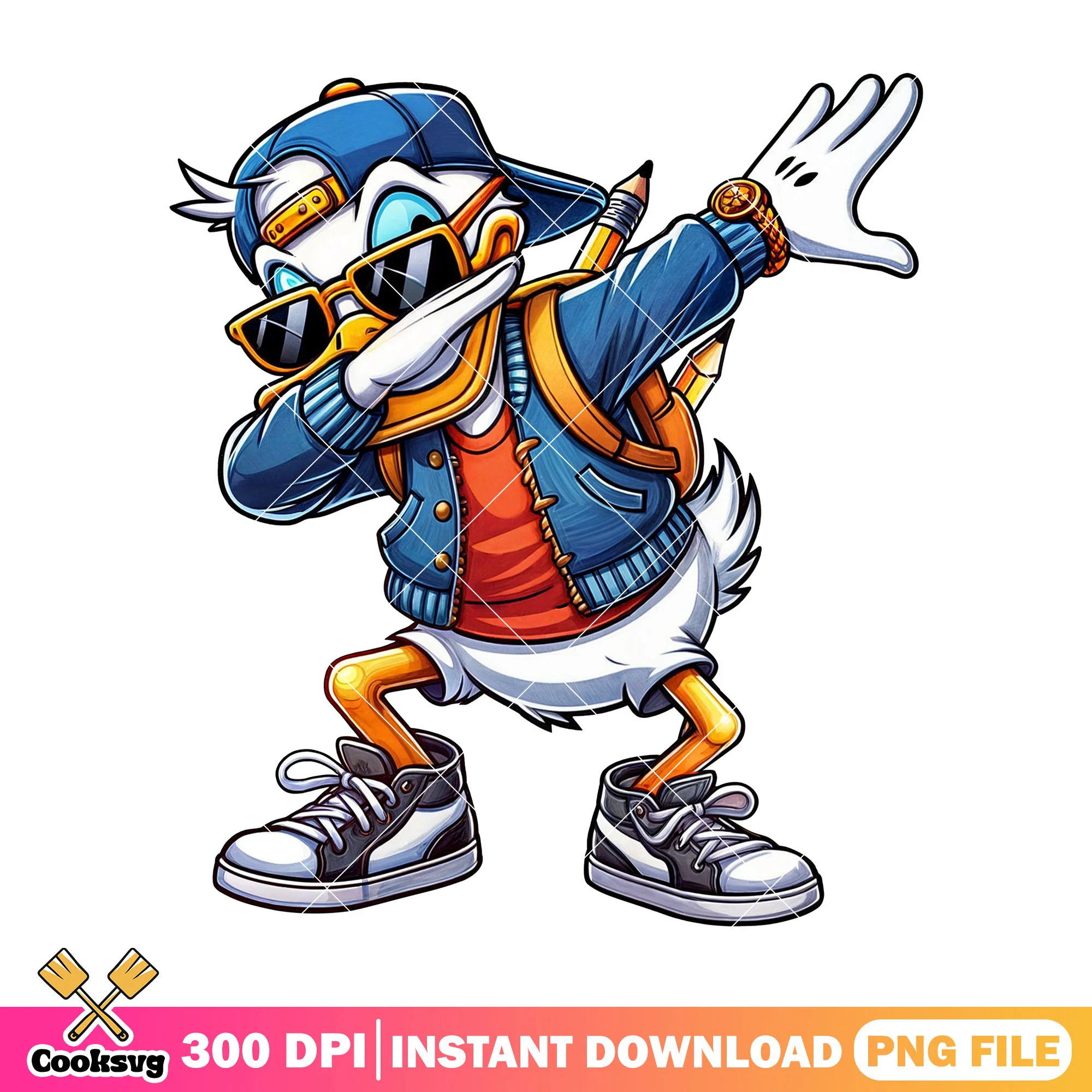 Donald back to school png, go back to school png, donald duck png