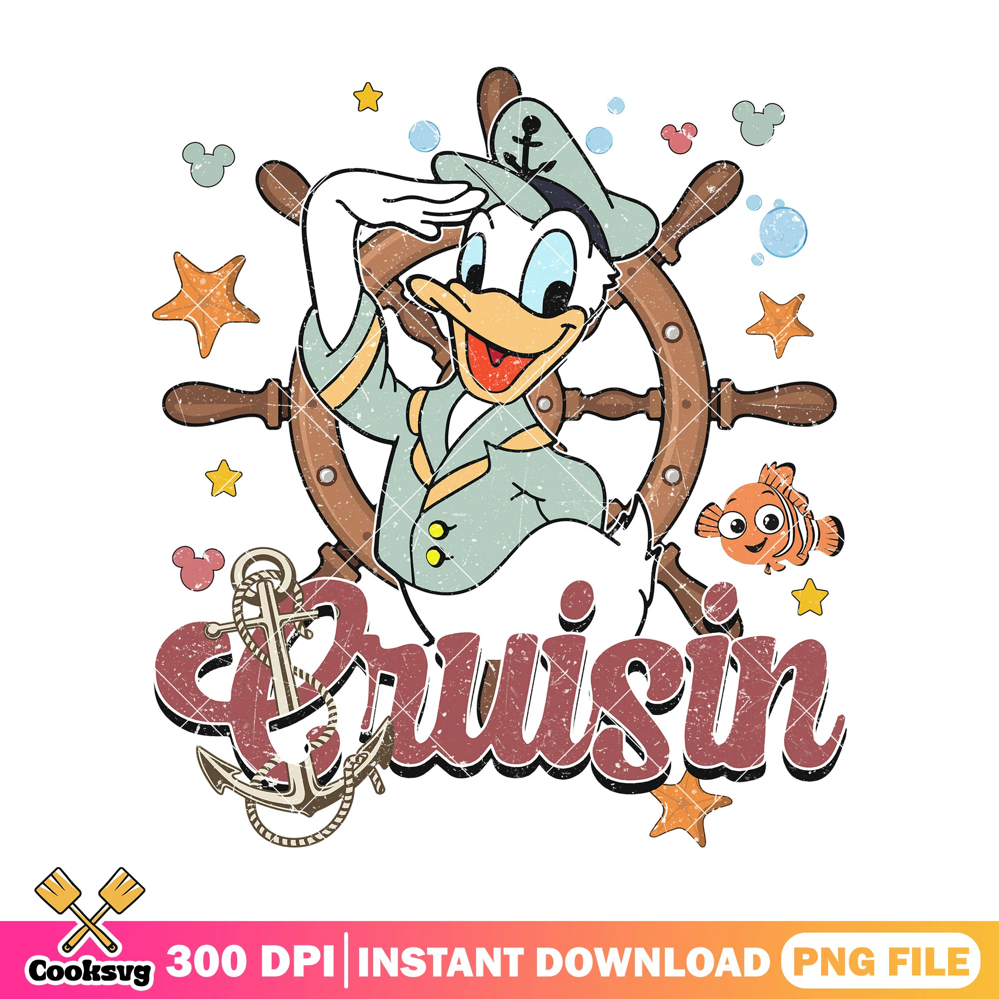 Donald cruisin png, disney cruise png, donald duck png