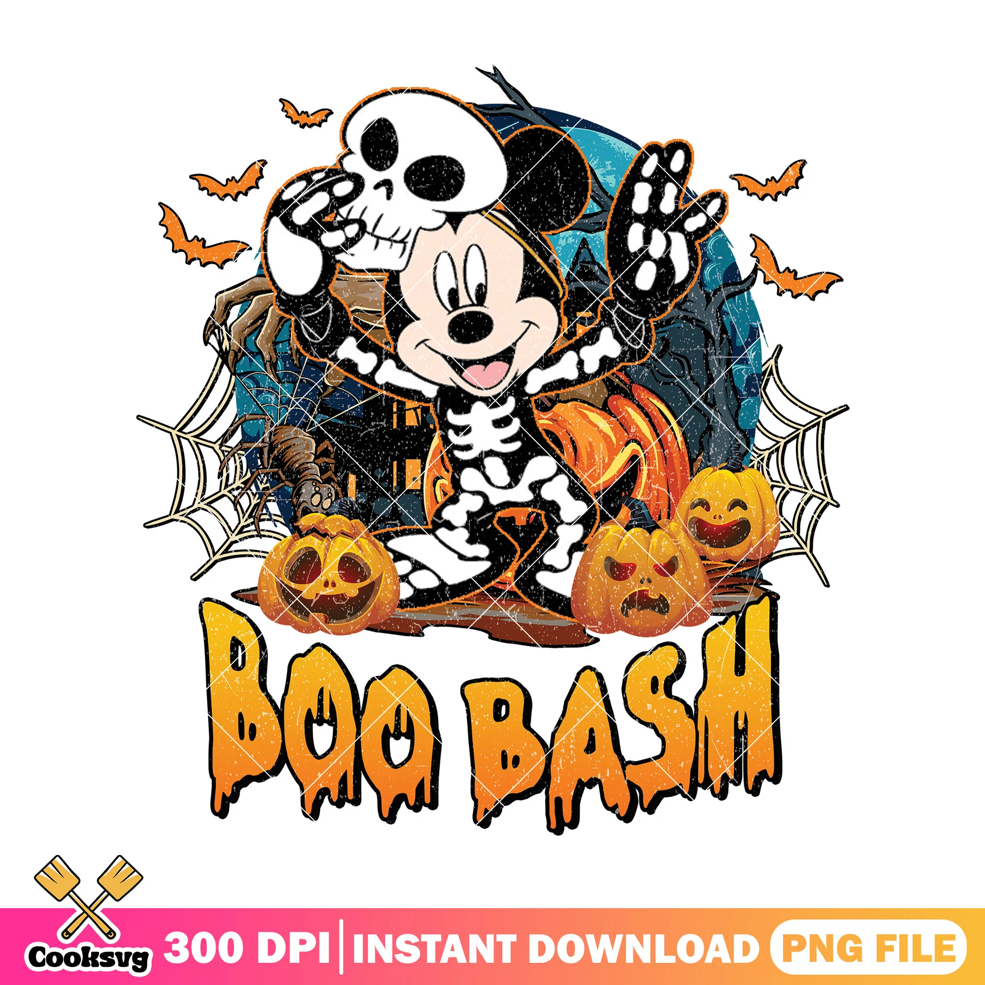 Donald spooky party png, mickey halloween png, boo bash png