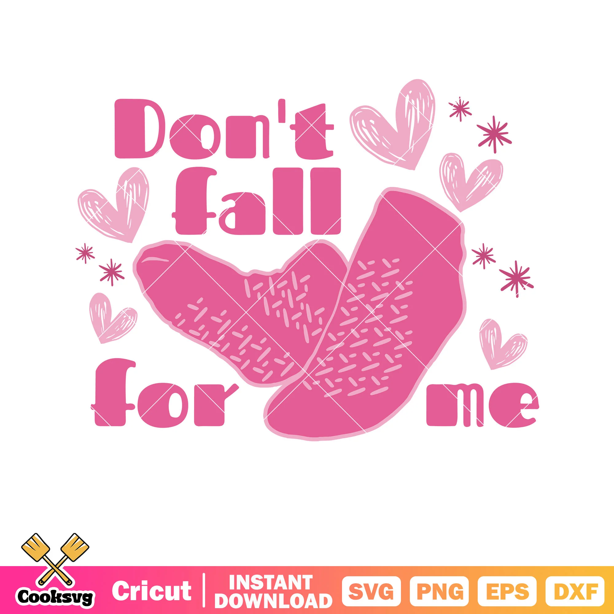 Dont fall for me pink valentine svg, pink valentine svg