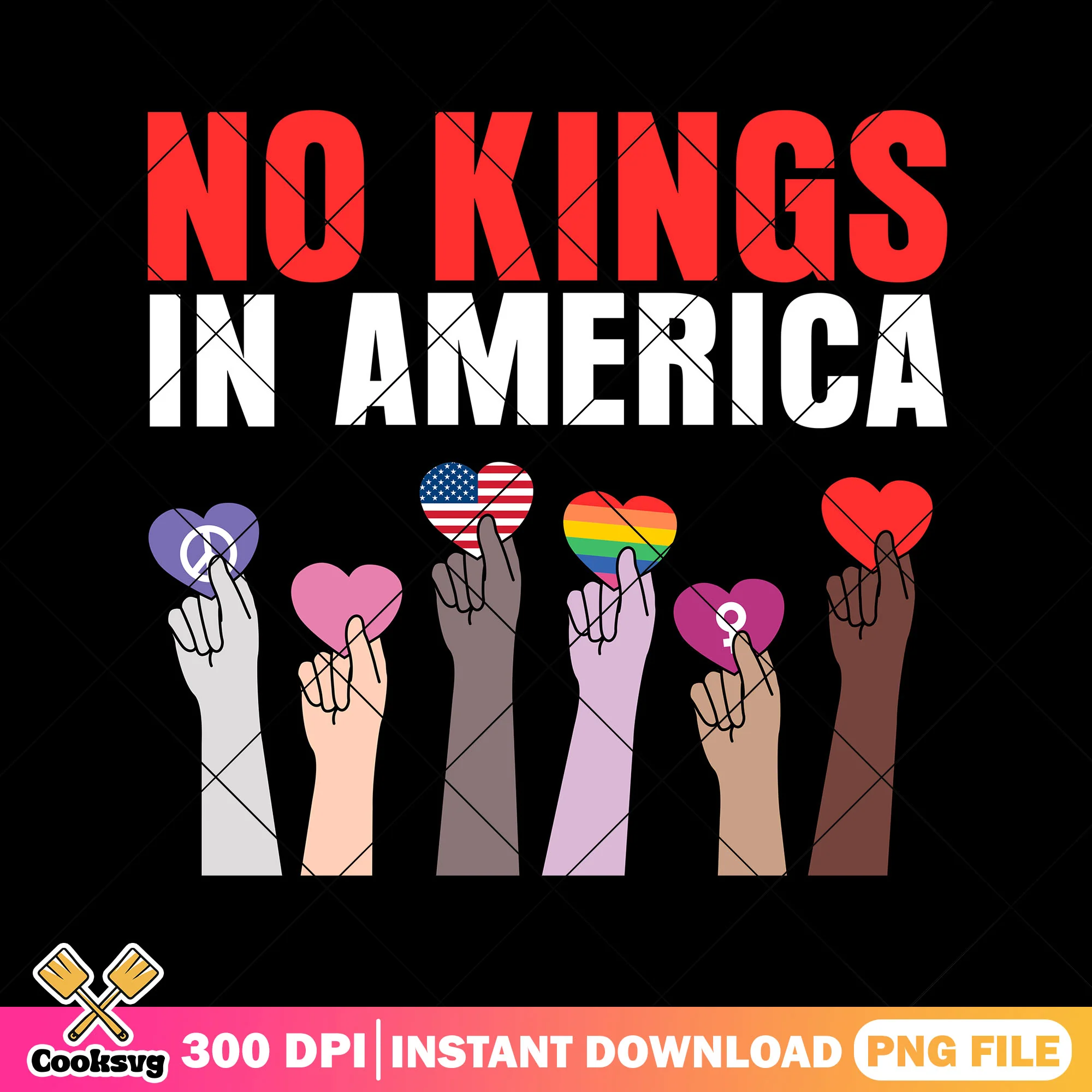 Dont need kings in america png, no kings day png, america no kings png