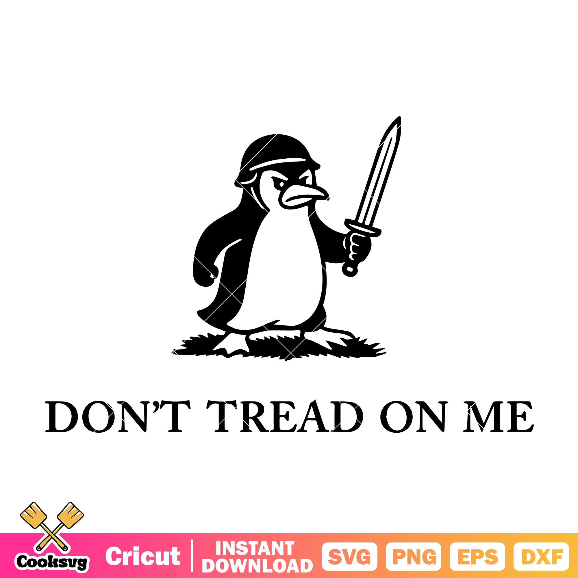 Dont tread on me pengunin svg, dont tread on me svg, club pengunin island svg