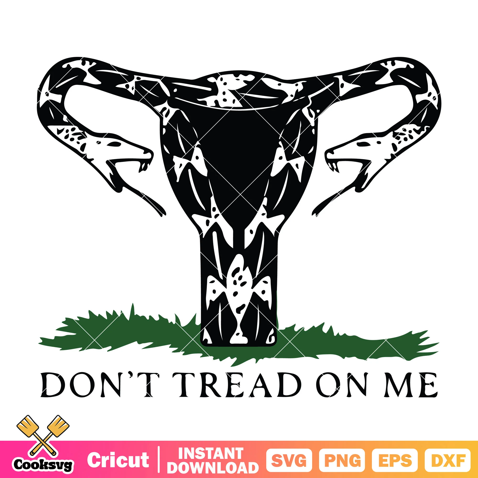 Dont tread on me uterus snake svg, dont tread on me svg