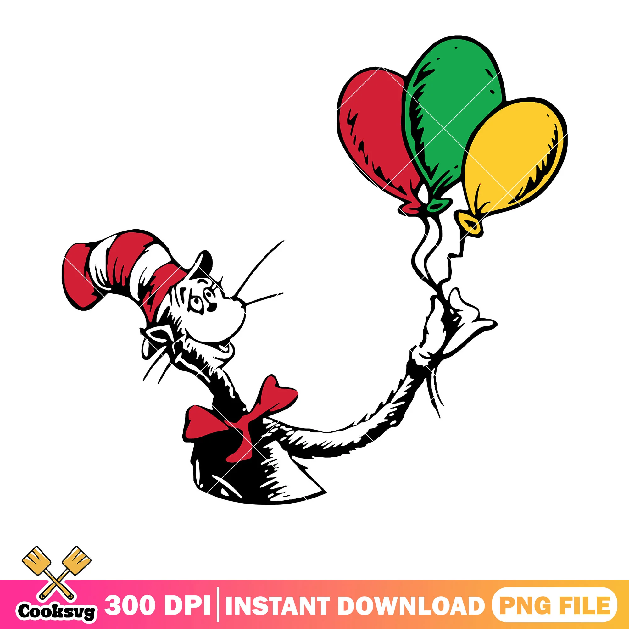 Dr seuss and cartoon balloon png file, dr seuss balloon png