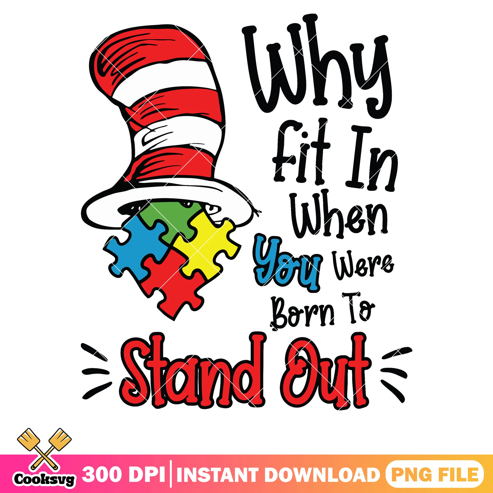 Dr seuss autism why fit in png, dr seuss why fit in png