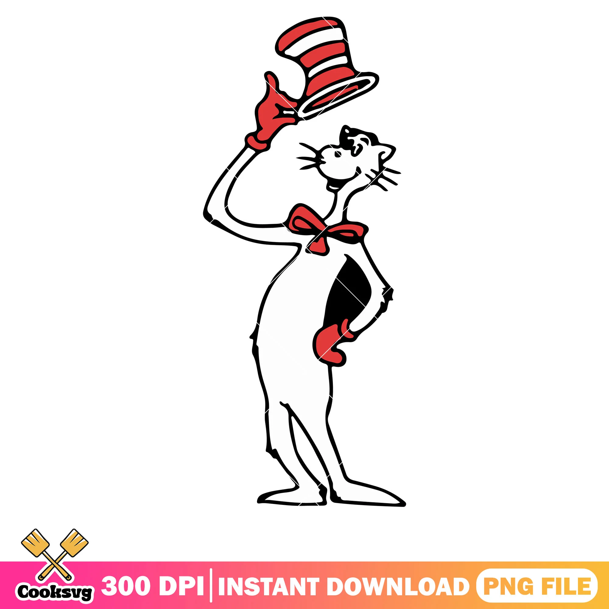 Dr seuss cartoon say hello png, dr seuss cat in hat png