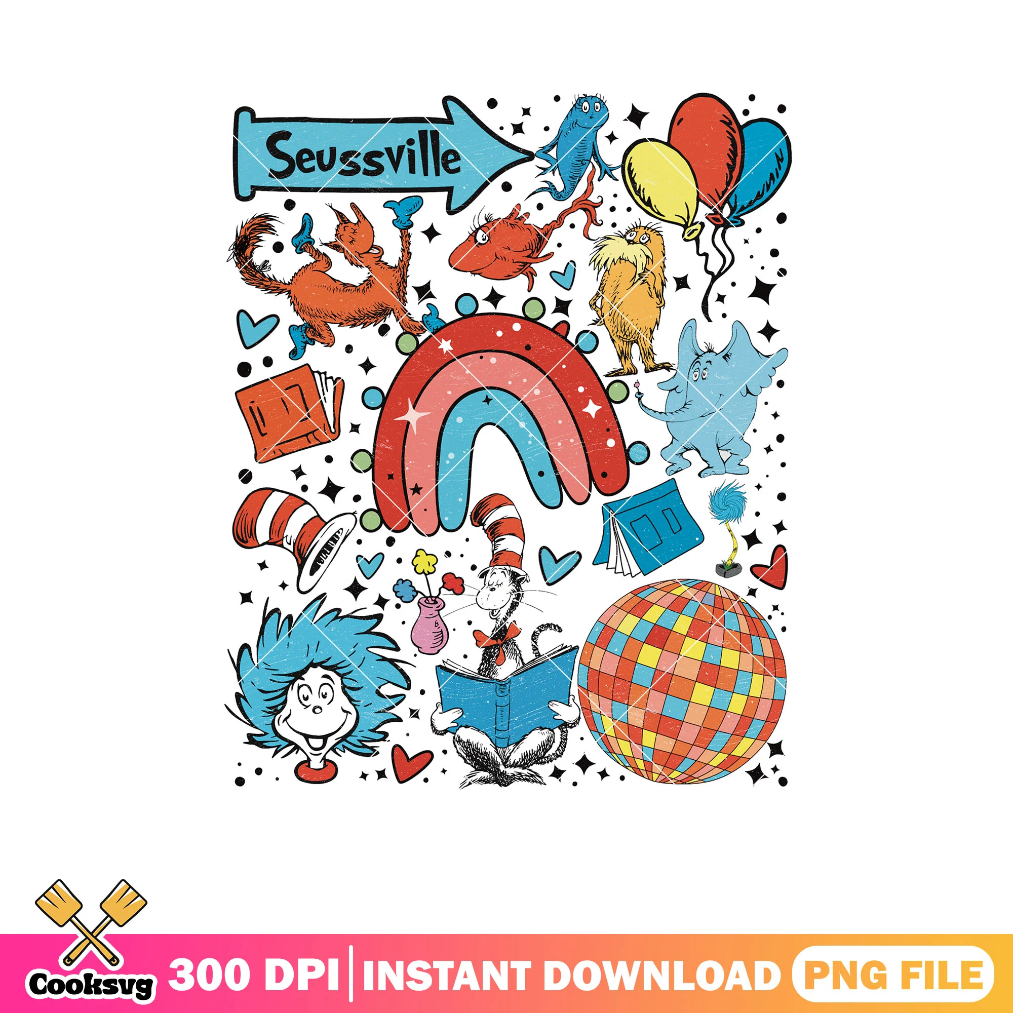 Dr seuss characters seussville png, dr seuss characters png