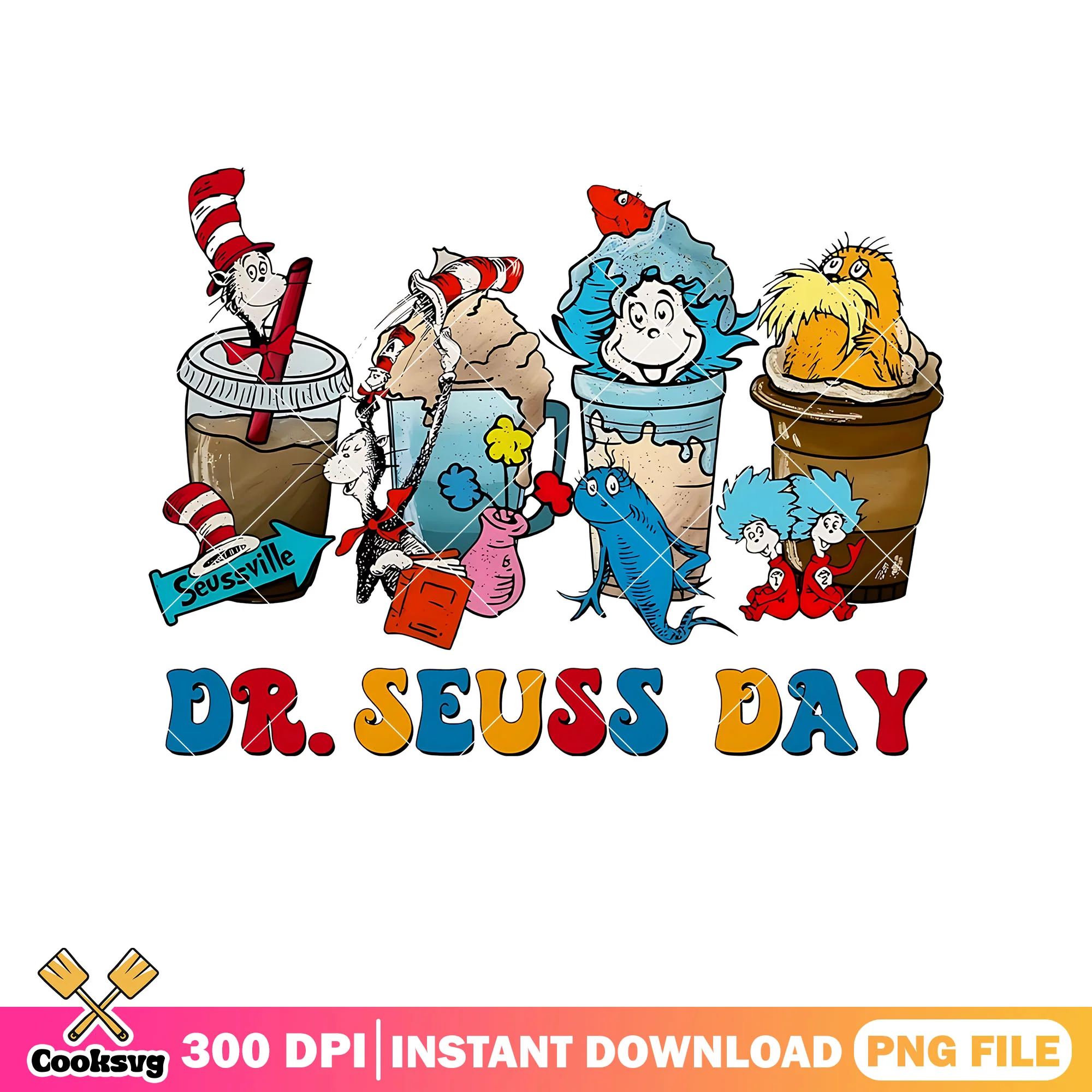 Dr seuss coffee day png design, dr seuss coffee mug png