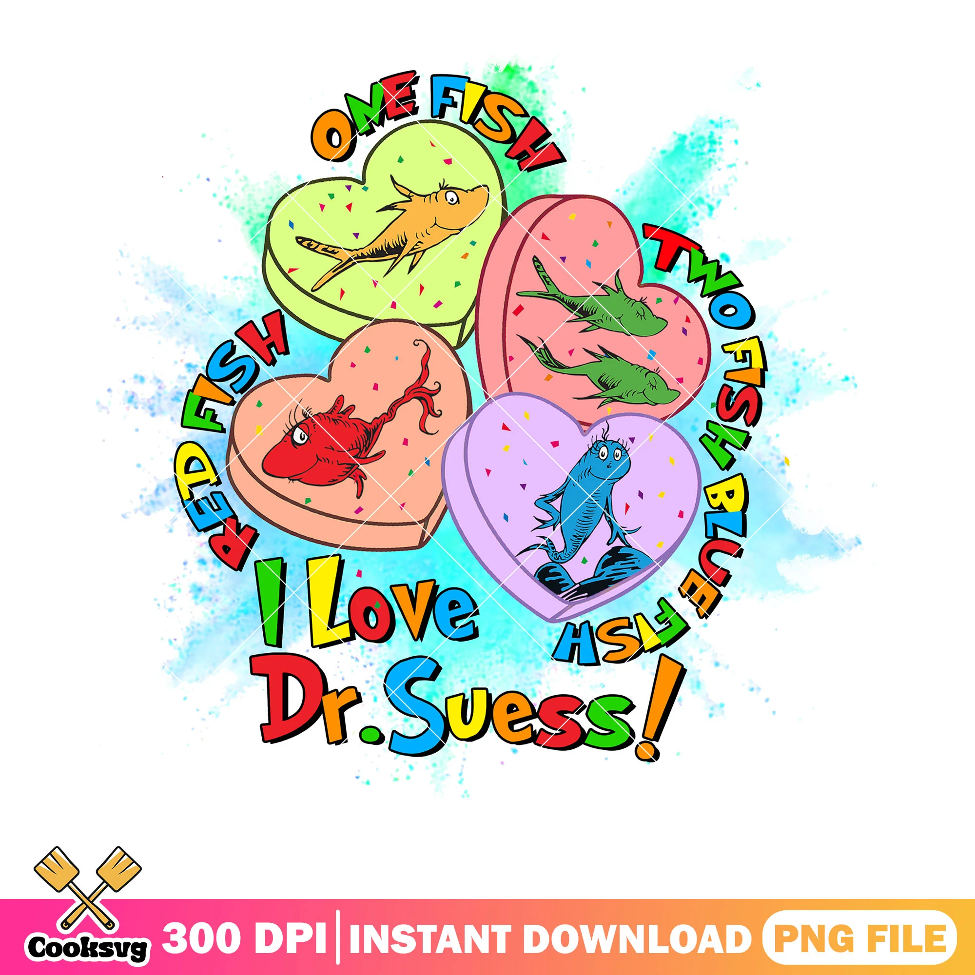 Dr seuss fish I love dr seuss png, dr seuss fish png, love dr seuss png