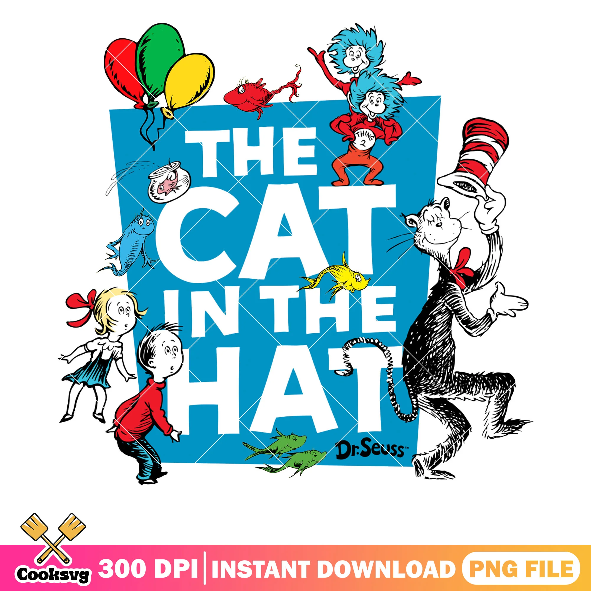Dr seuss friends cat in the hat png, cat in the hat png, dr seuss friends png