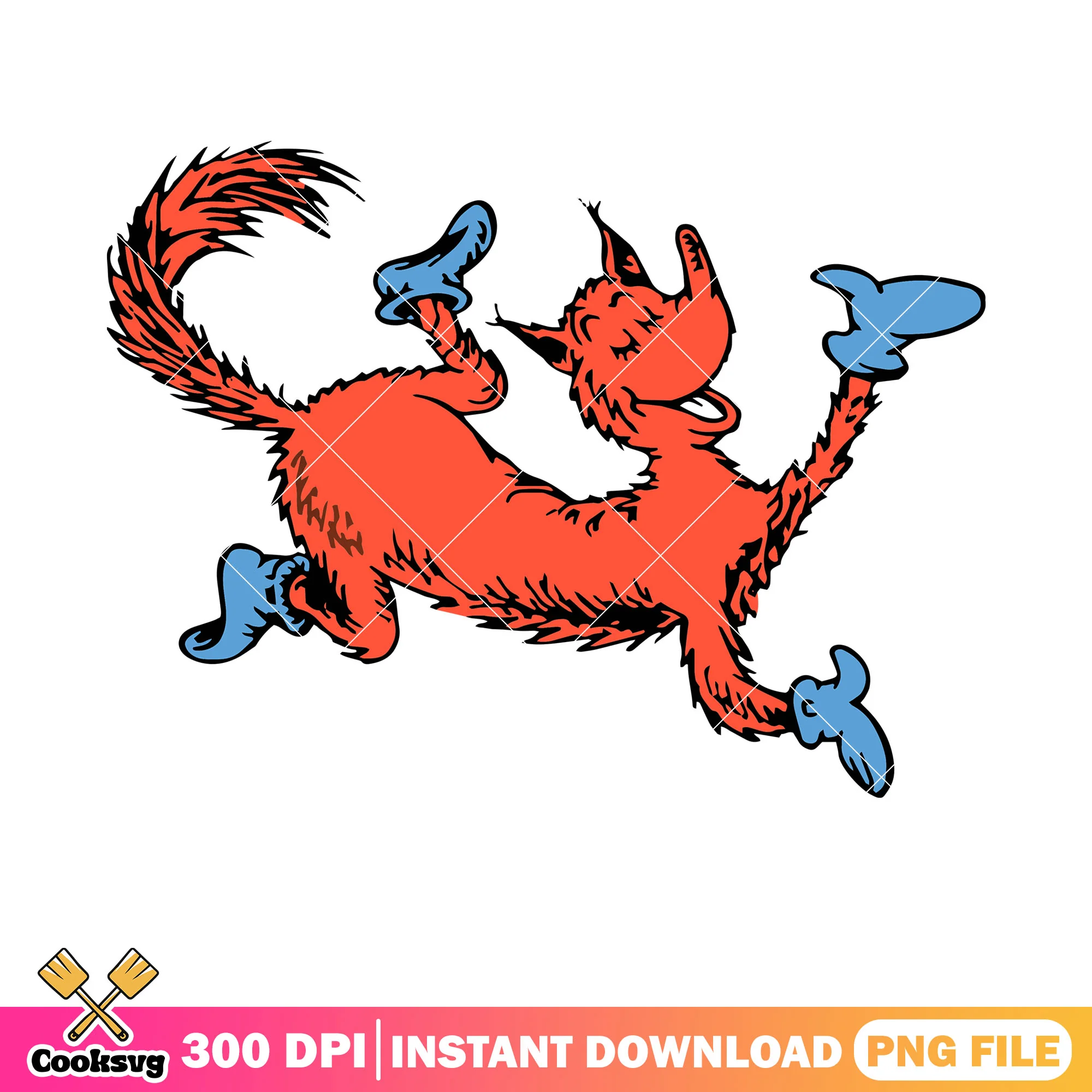Dr seuss friends fox cartoon png, fox in socks dr seuss png