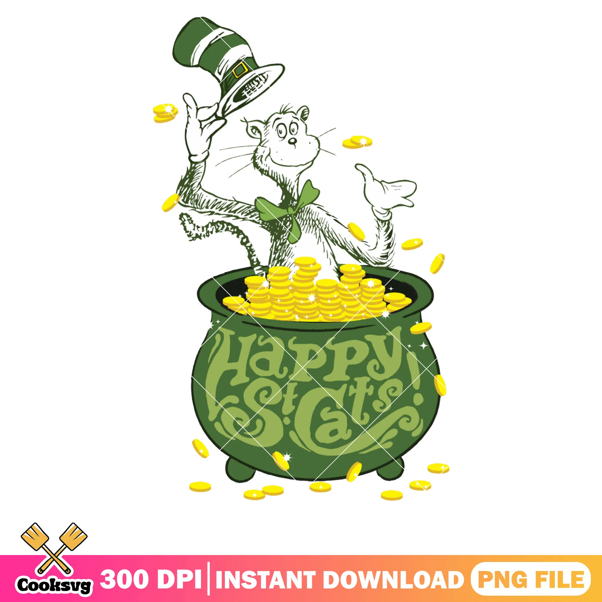 Dr seuss happy st patrick day png, dr seuss st patrick's day png