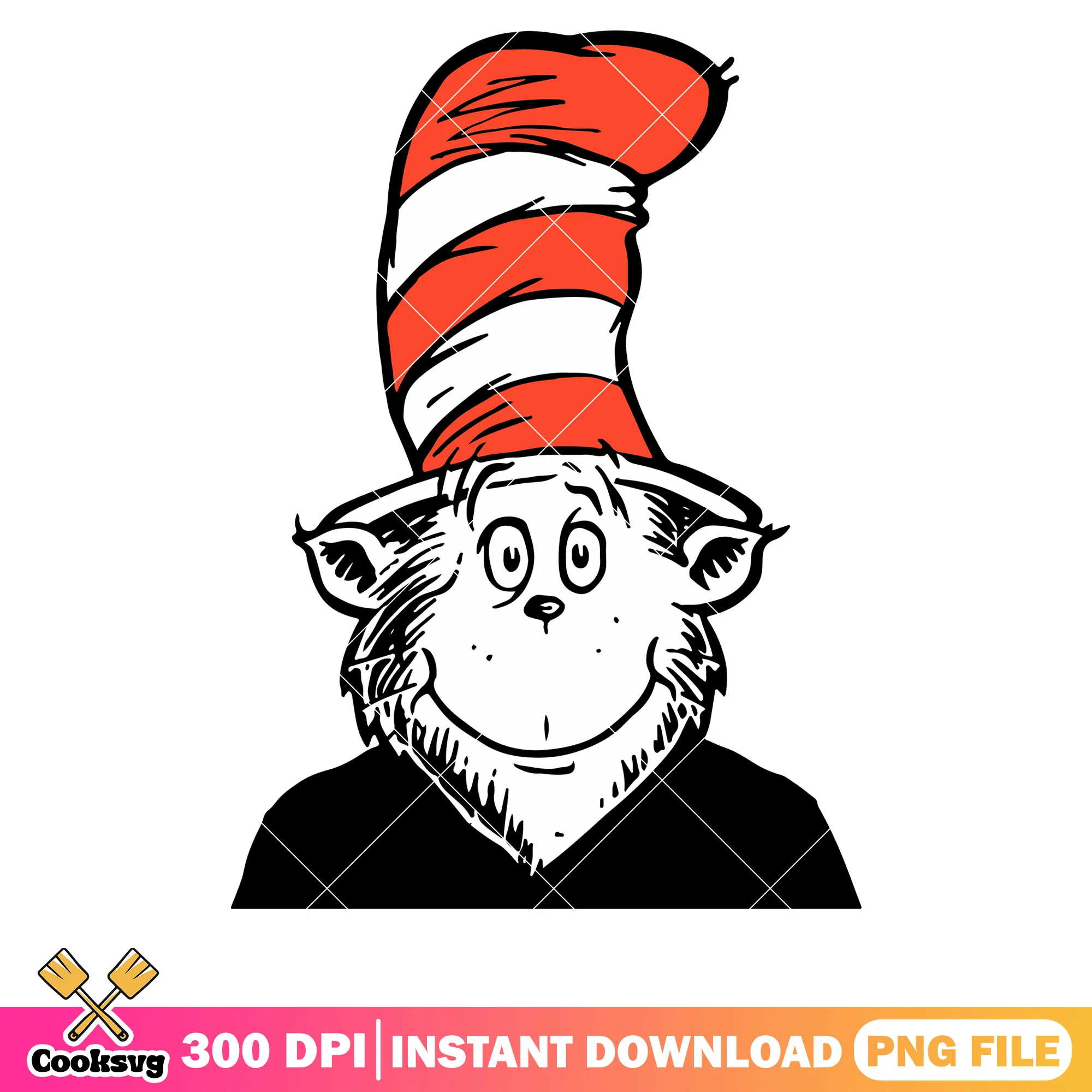 Dr seuss hat cartoon head png, dr seuss hat png, dr seuss head png