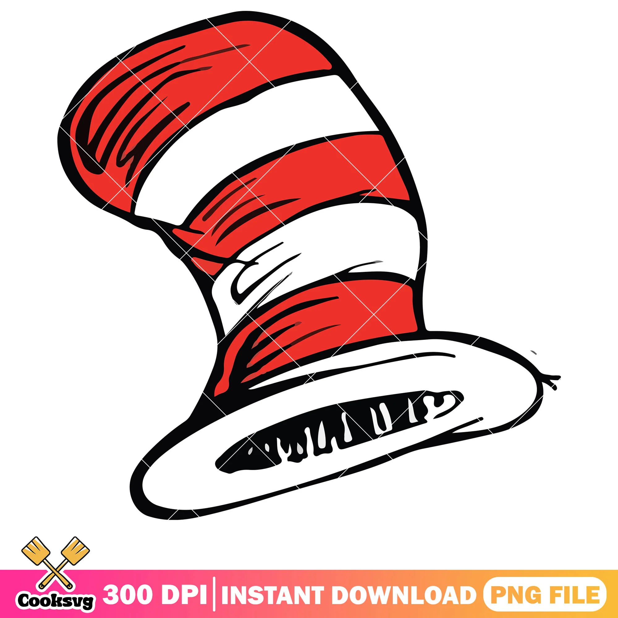 Dr seuss hat cartoon png design, dr seuss hat png, dr seuss png