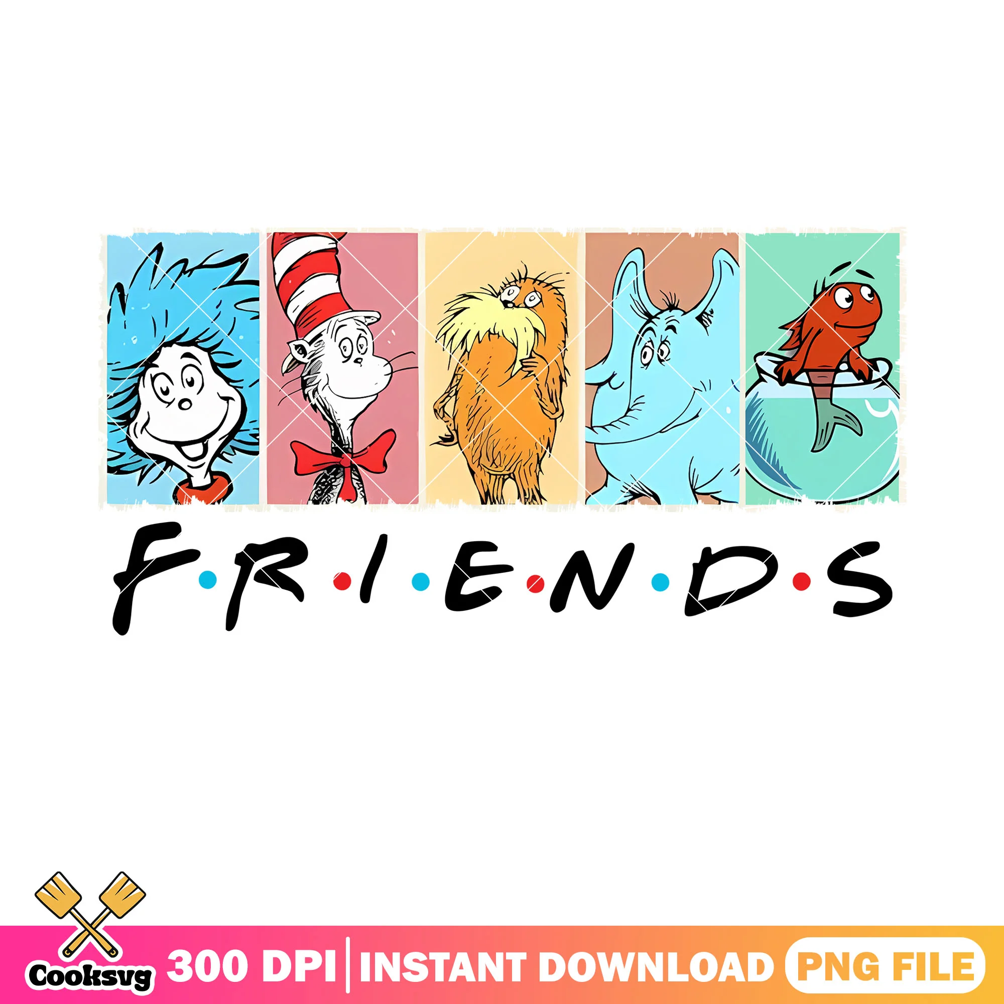 Dr seuss his friends vibes png, dr seuss friends png, dr seuss png
