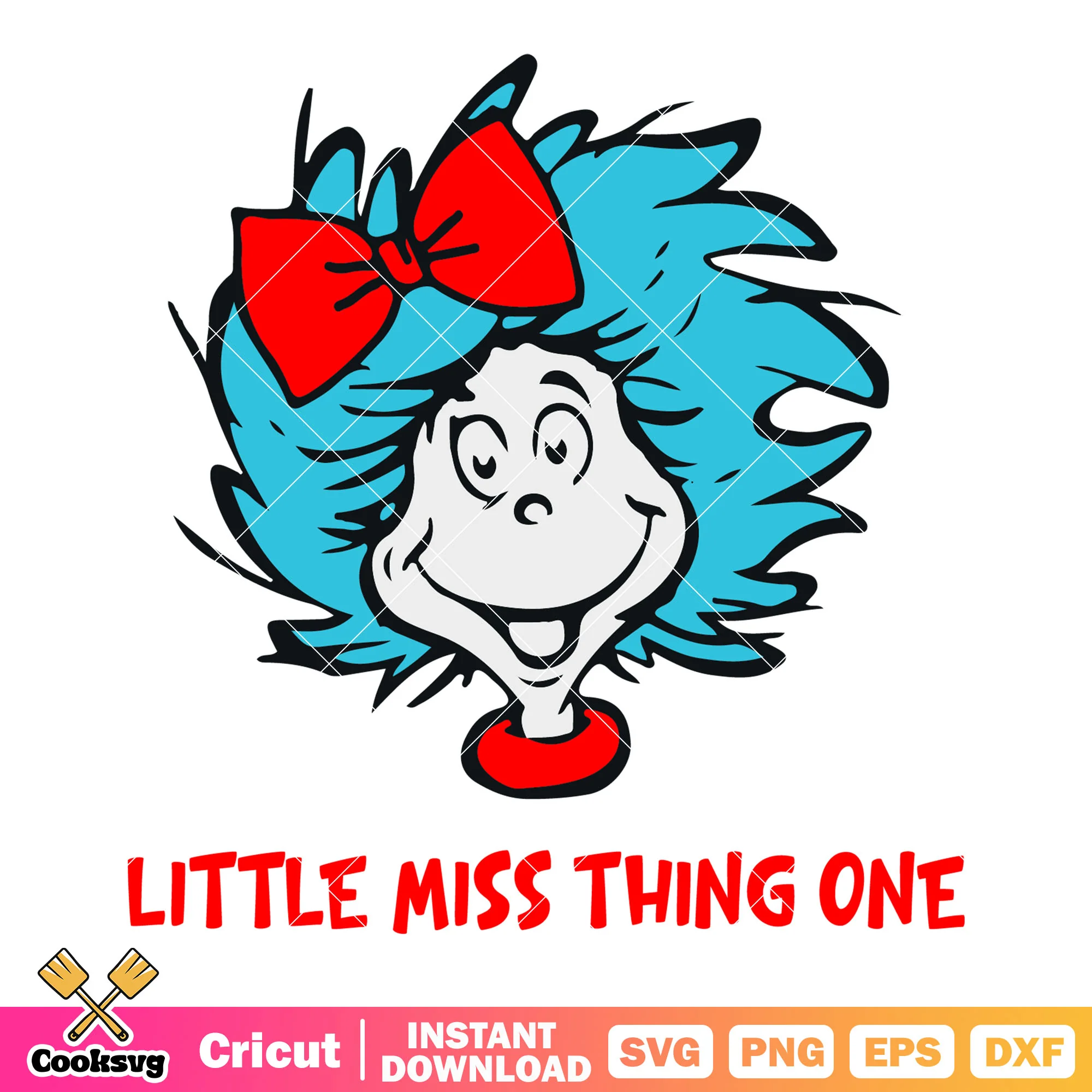 Dr seuss little miss thing one svg, dr seuss svg, dr seuss thing one svg