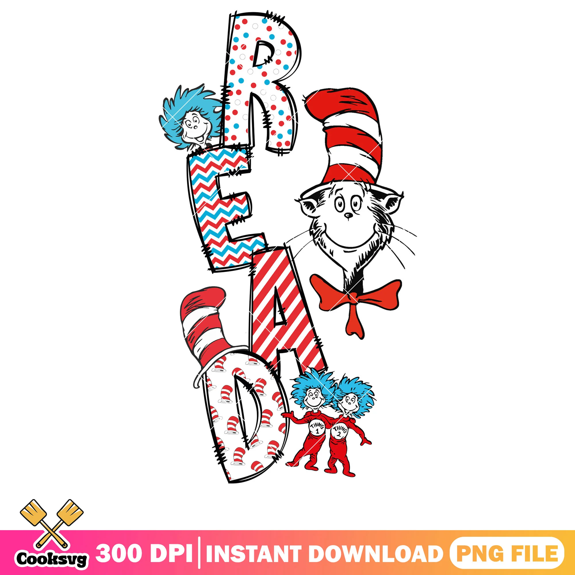Dr seuss read with friends png file, dr seuss read png, dr seuss png